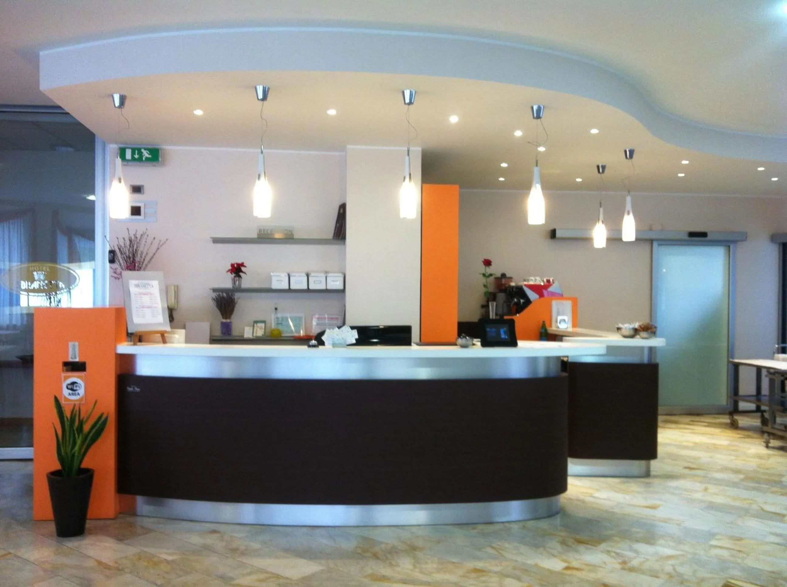 Lobby or reception in Hotel Ristorante Sbranetta