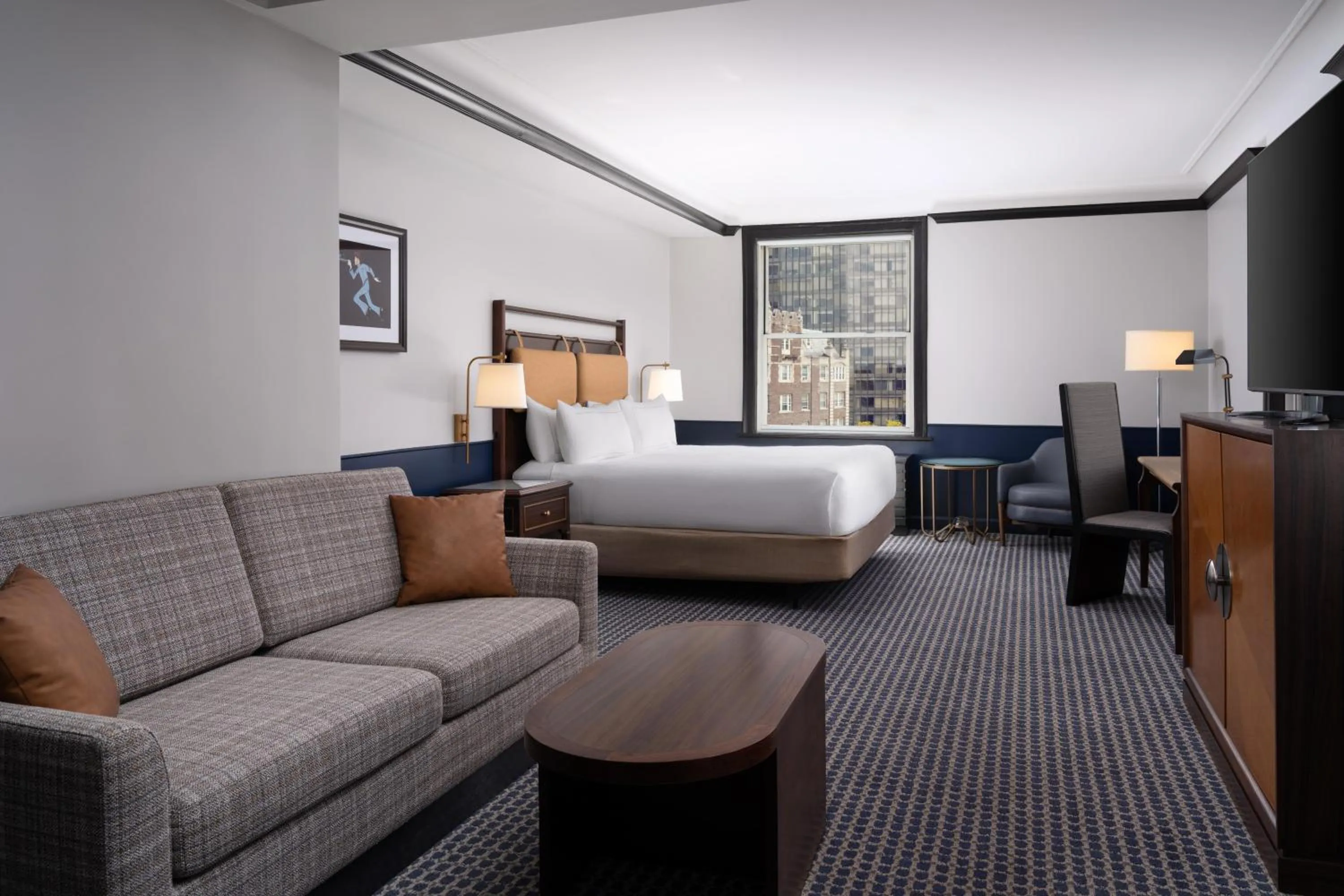 Living room, Bed in Hilton Orrington/Evanston