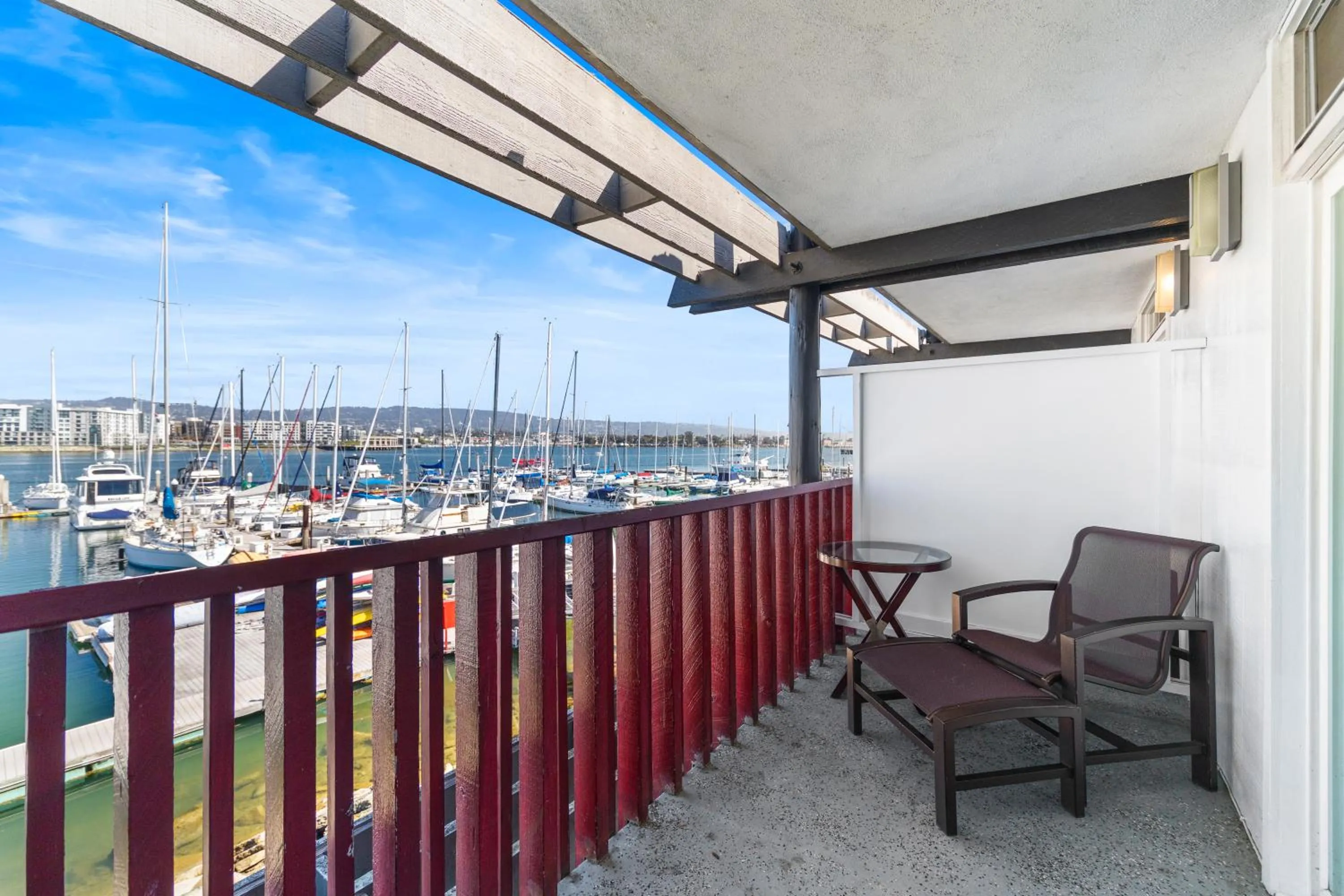 Seating area in Marina Village Inn