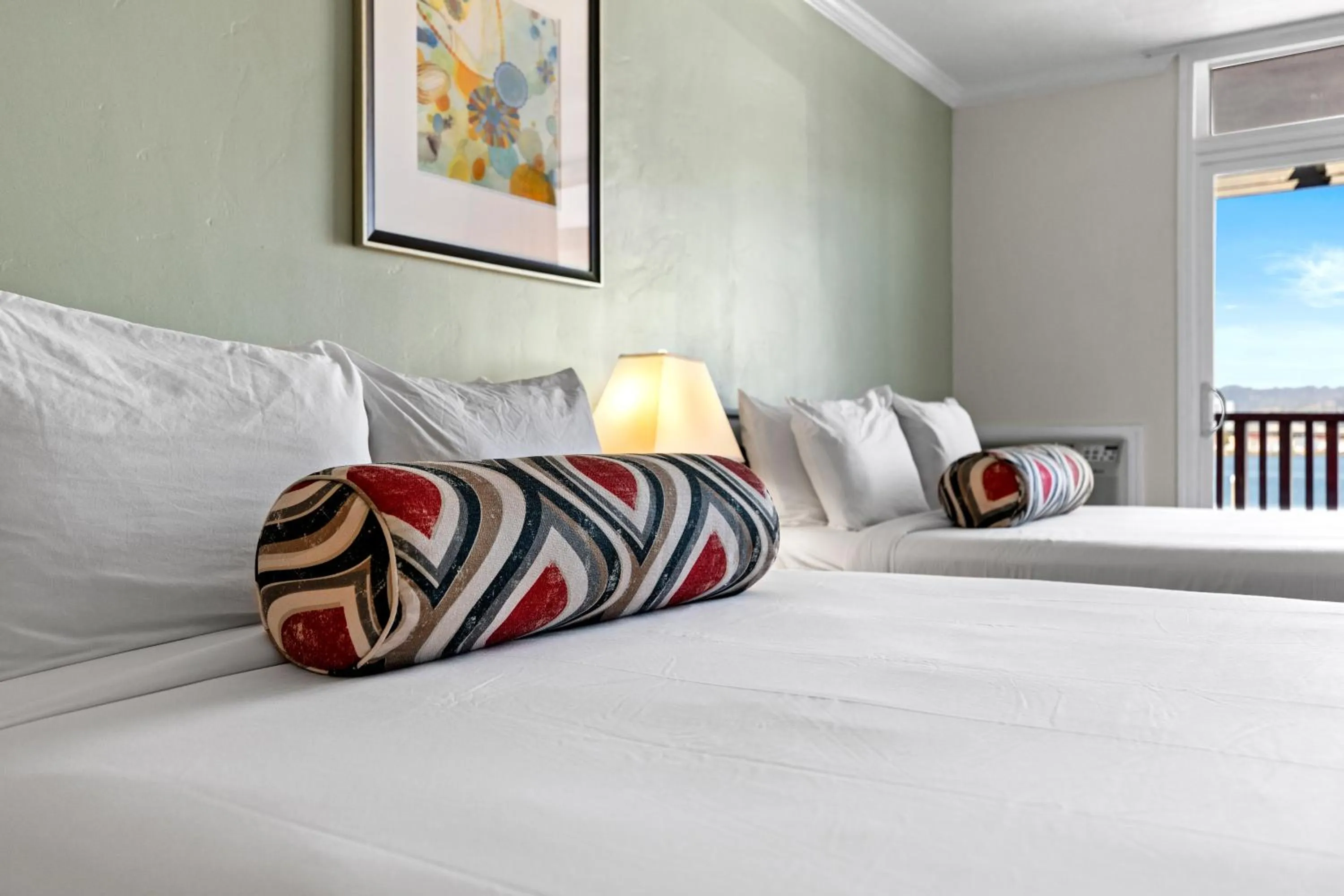 Bed in Marina Village Inn