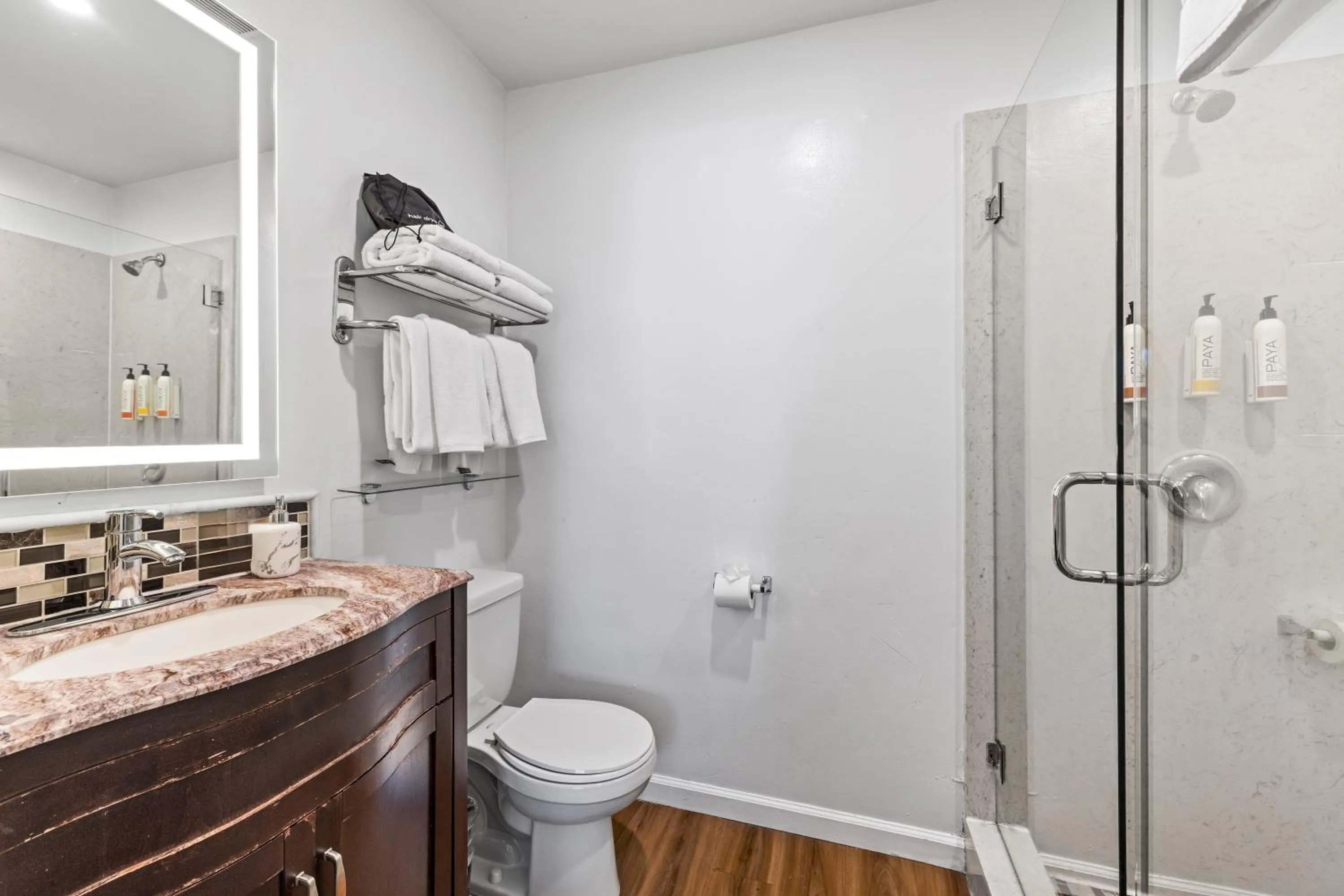 Shower in Marina Village Inn