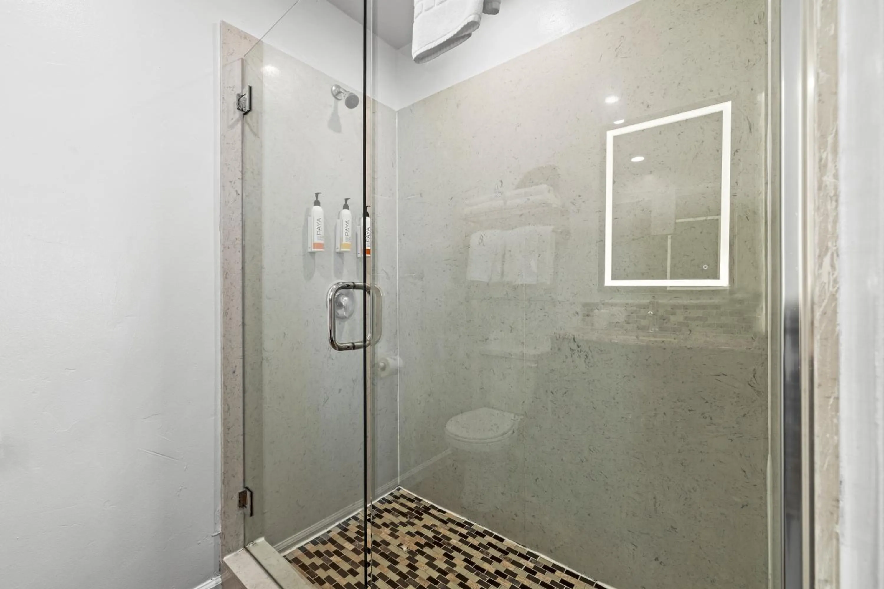 Shower in Marina Village Inn