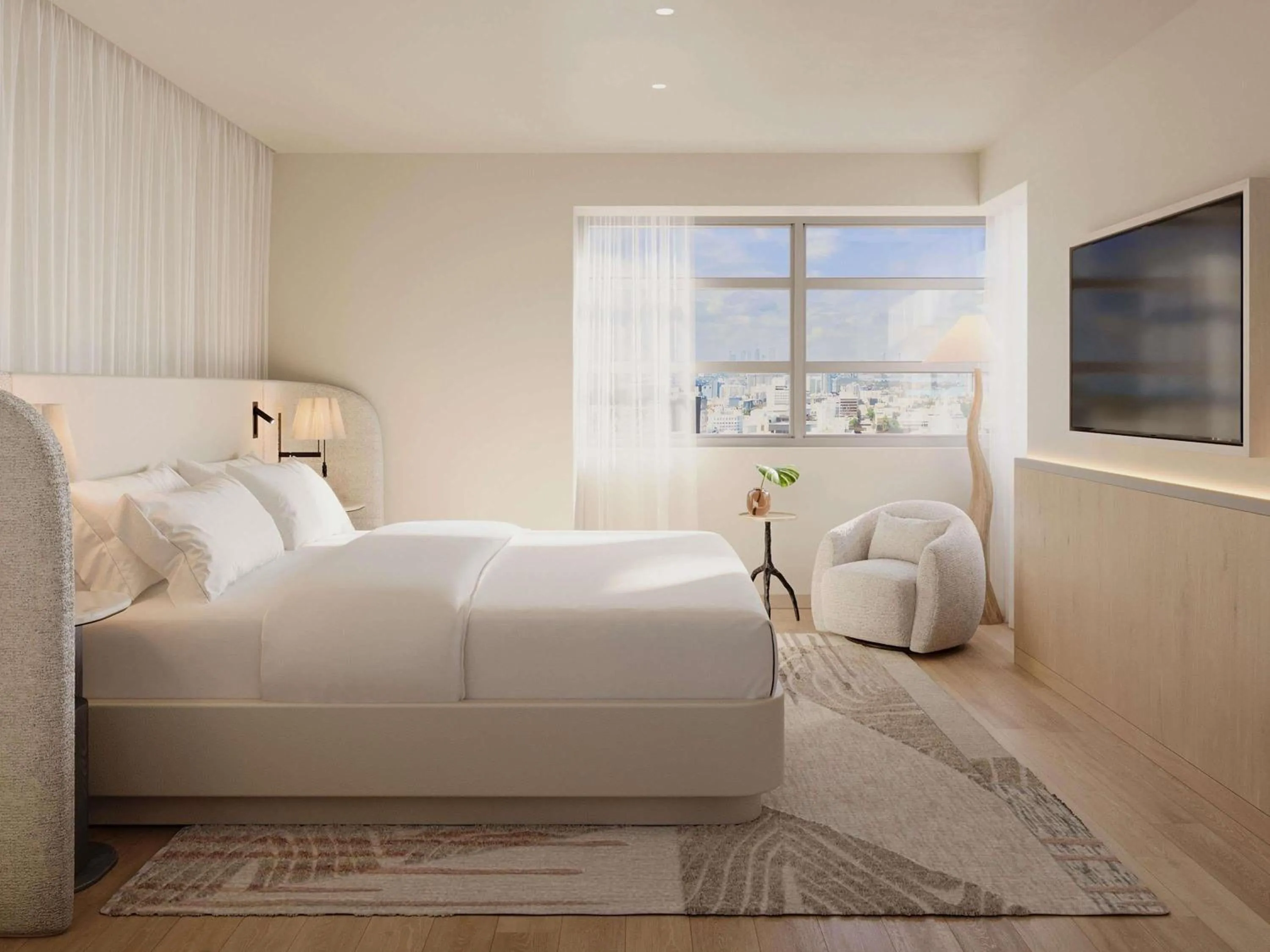 Bedroom, Bed in Delano Miami Beach