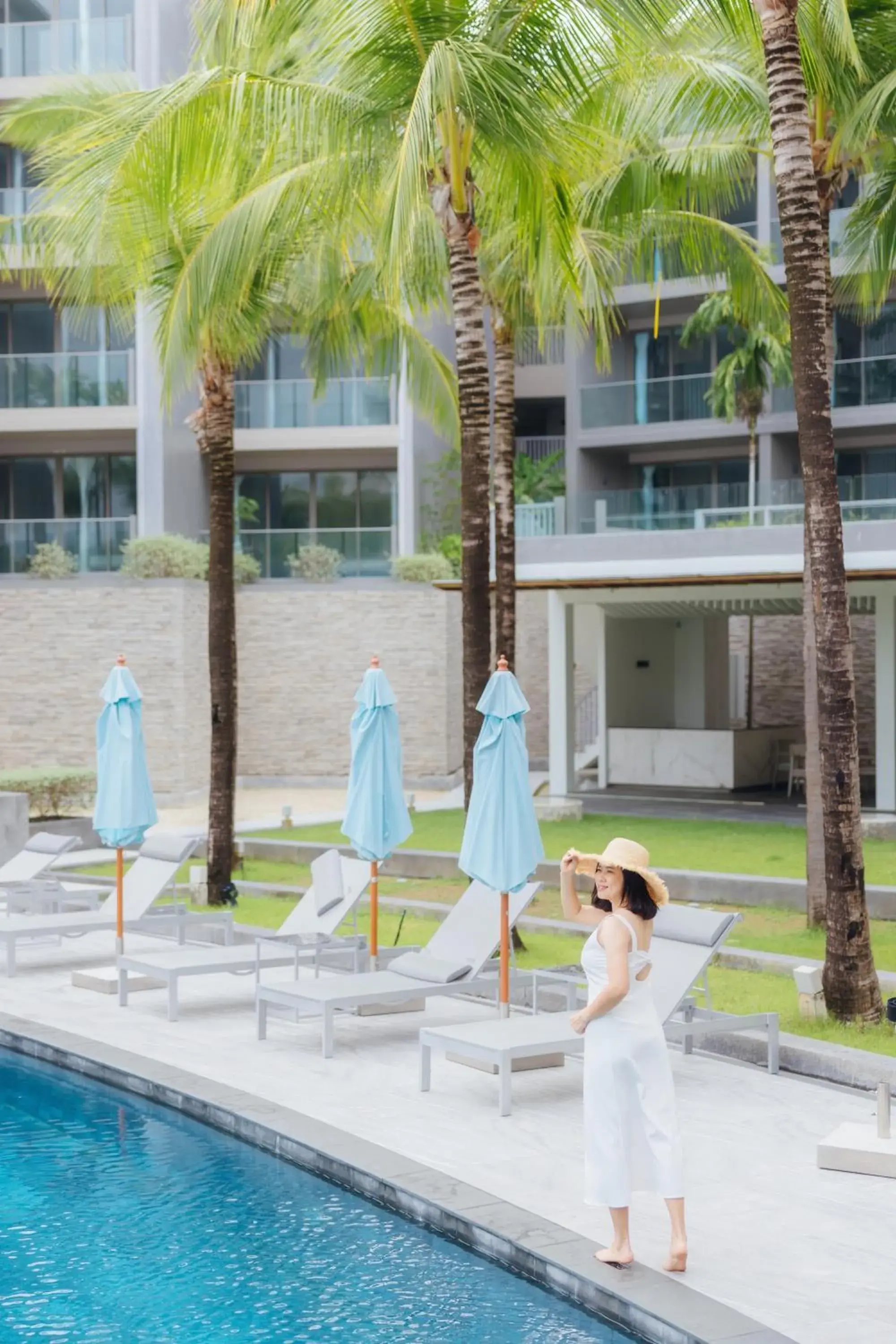 Property building in Oceanfront Beach Resort Property building in Oceanfront Beach Resort