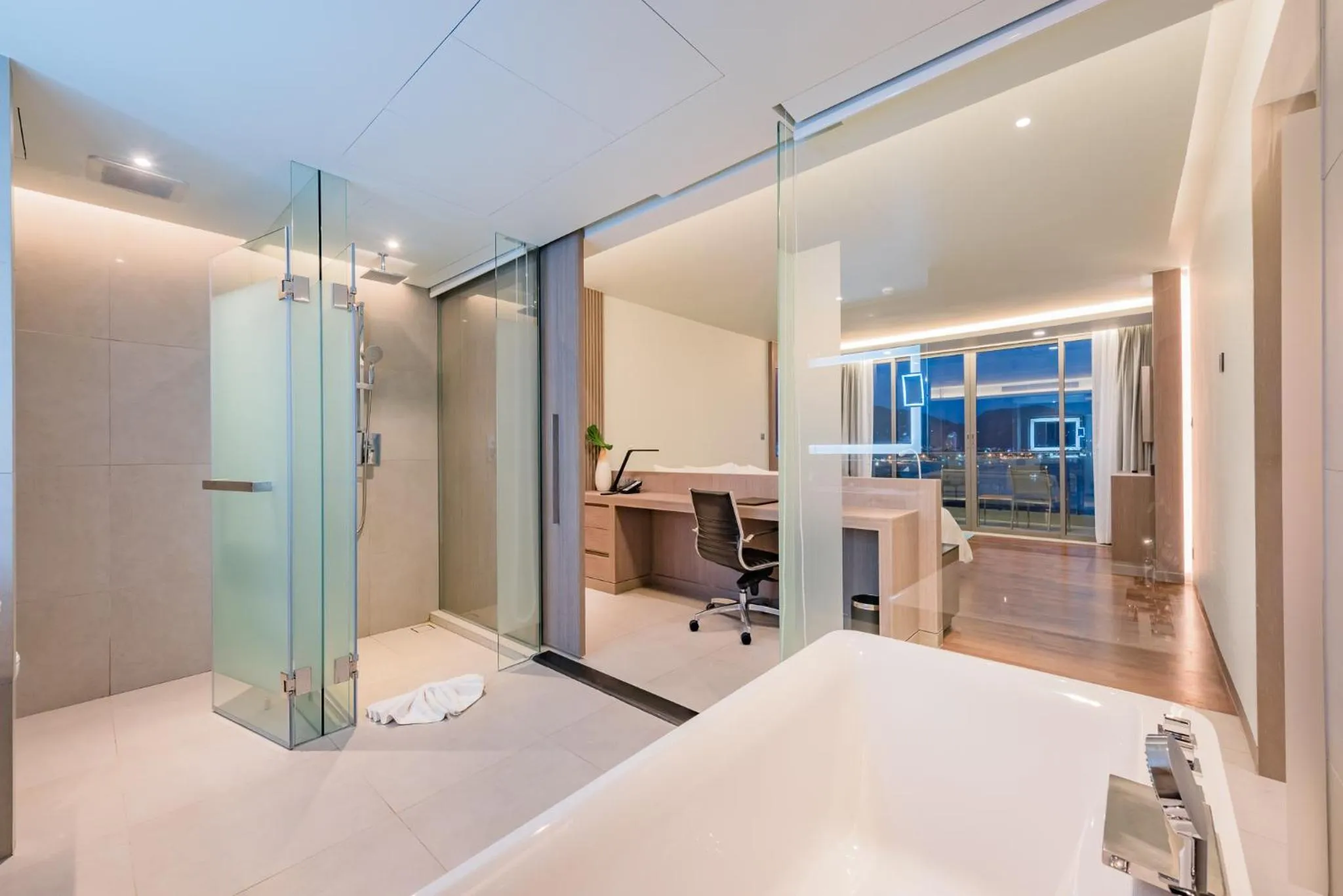 Shower in Oceanfront Beach Resort