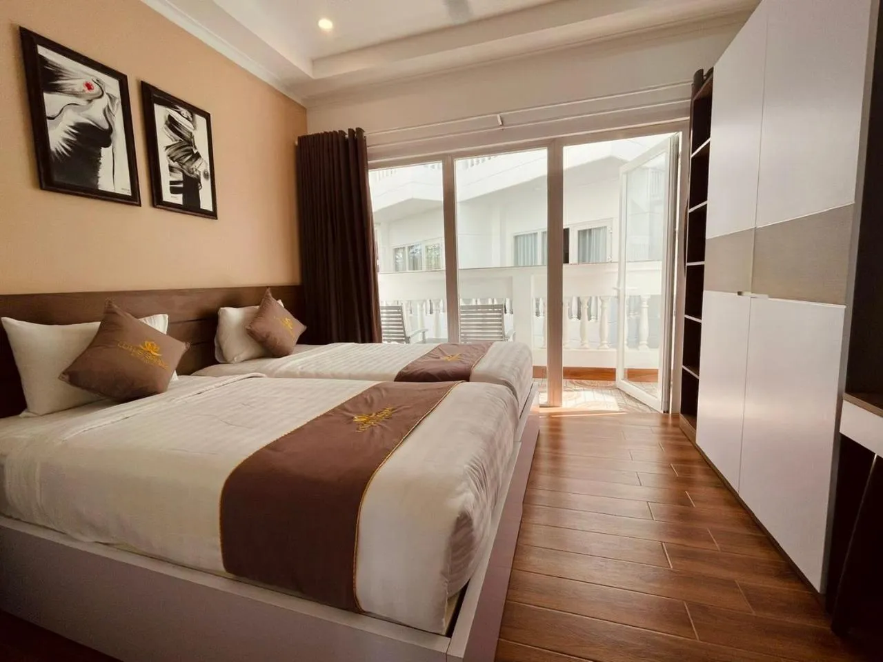 Bed in Lotus Garden Muine Resort & Spa