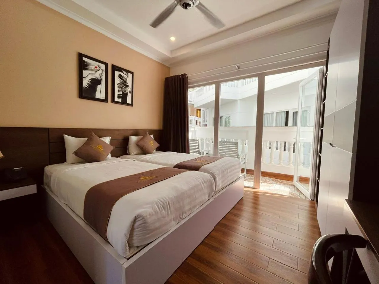 Bed in Lotus Garden Muine Resort & Spa