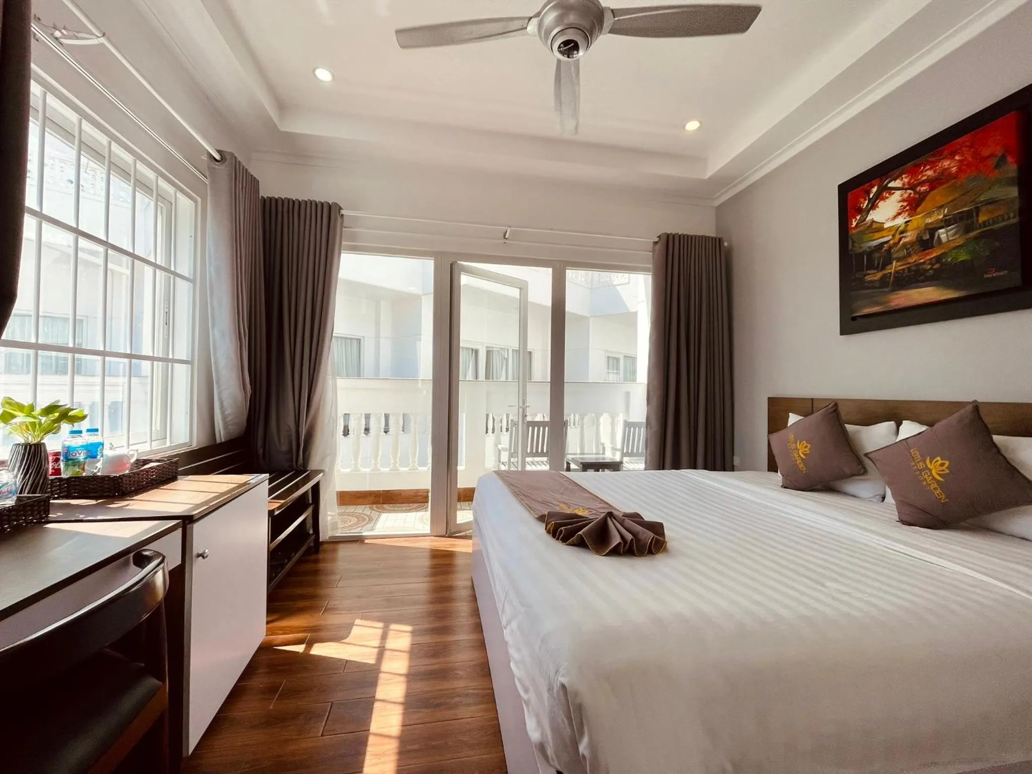 Bedroom, Bed in Lotus Garden Muine Resort & Spa