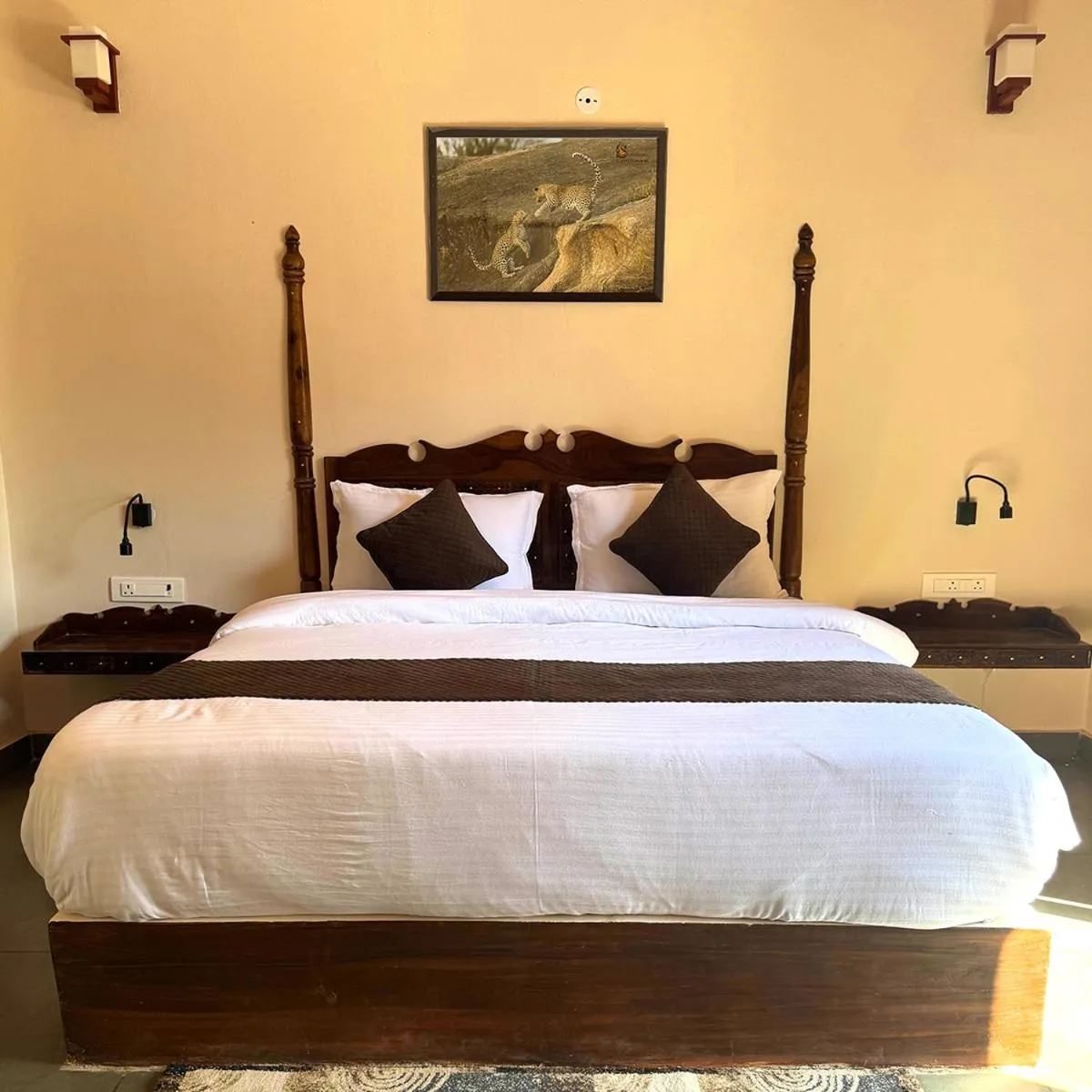 Bedroom, Bed in Thour Nature Resorts - Jawai Leopard Safari Camp