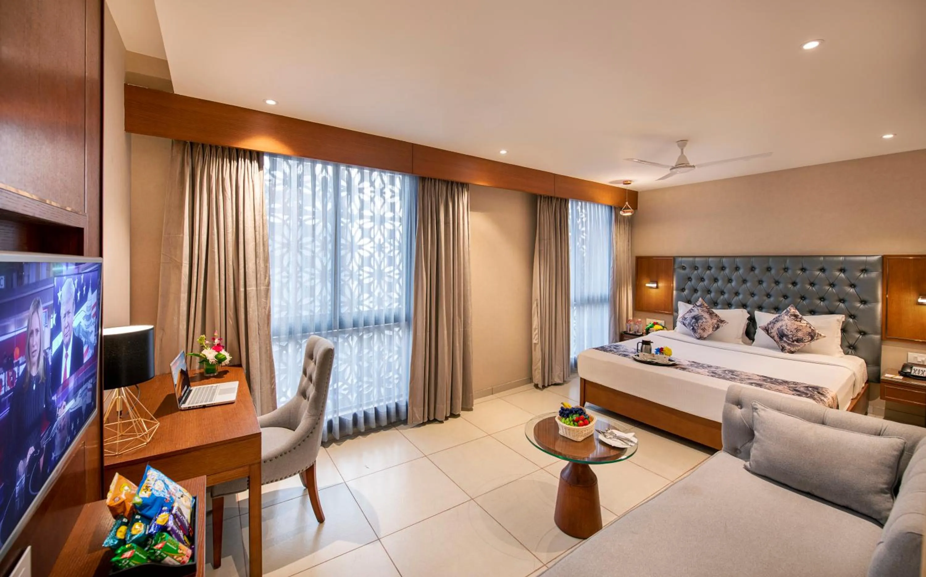 Photo of the whole room, Bed in SK Lords Inn Ahmedabad