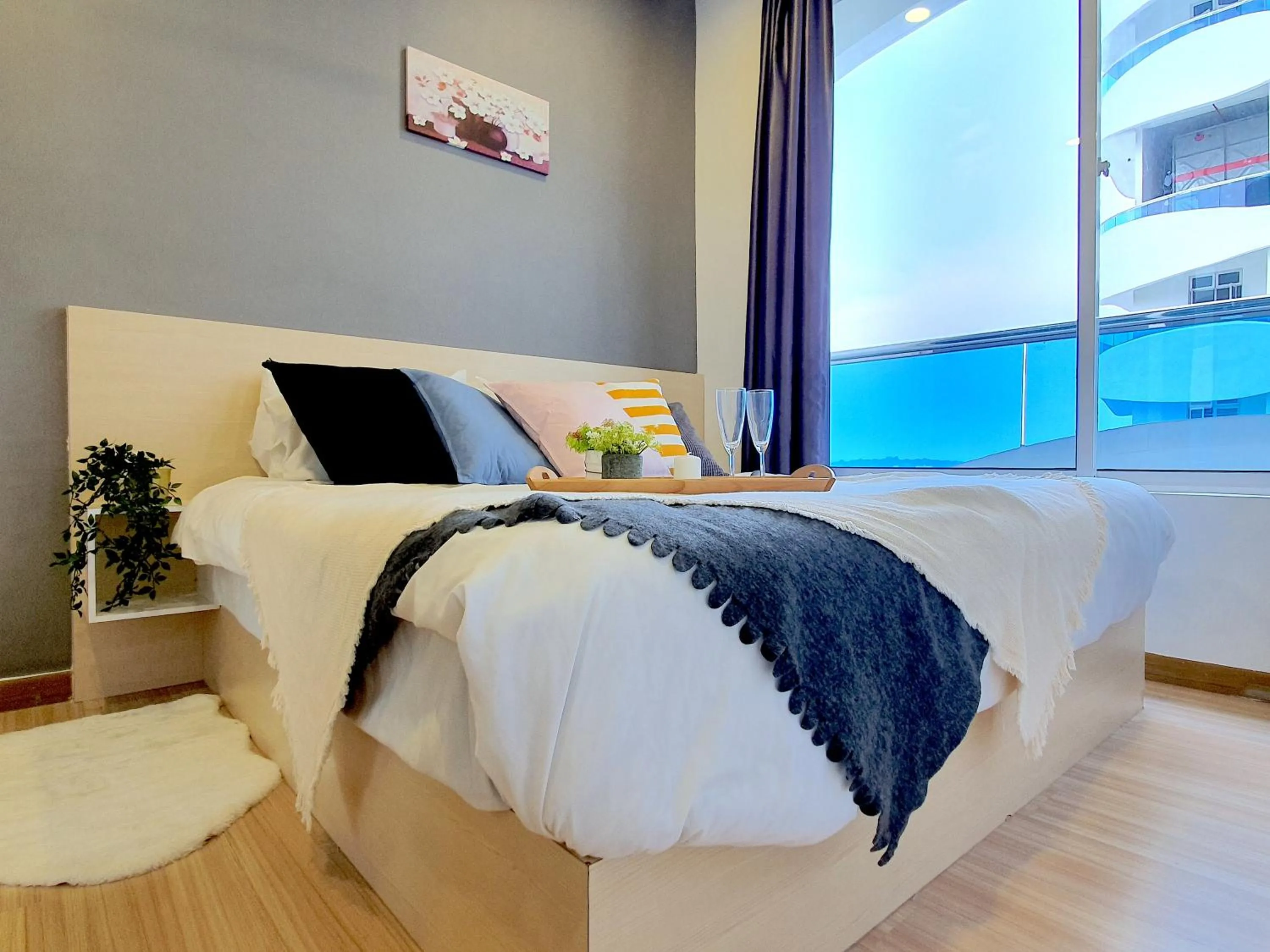 Bed in The Wave Suites Melaka