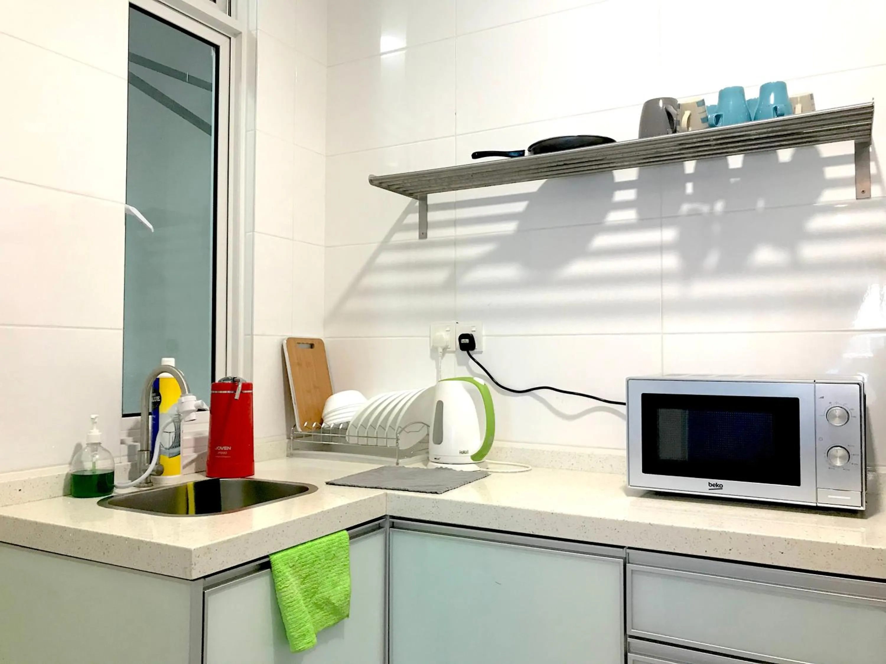 Communal kitchen in The Wave Suites Melaka