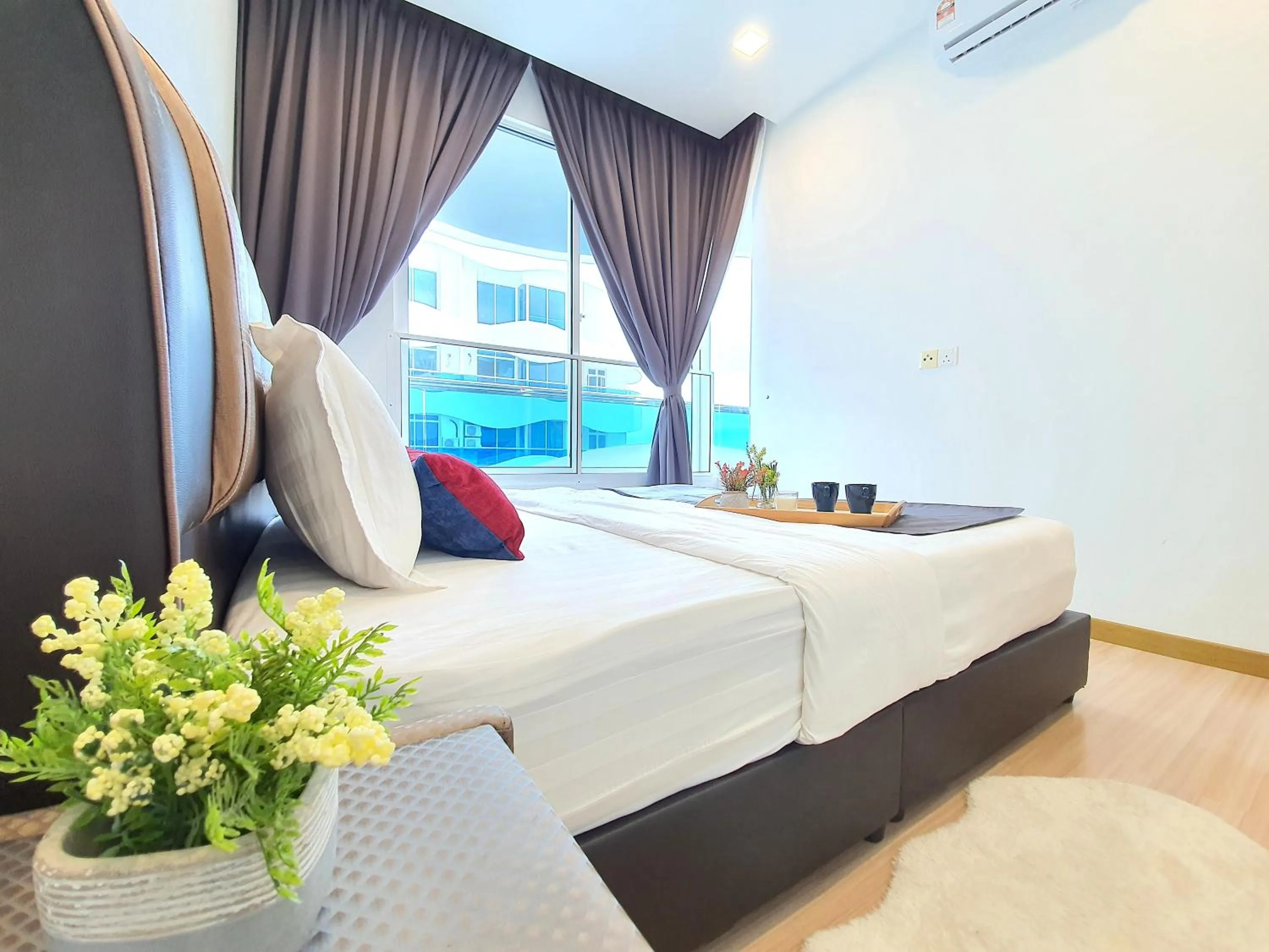 Bed in The Wave Suites Melaka