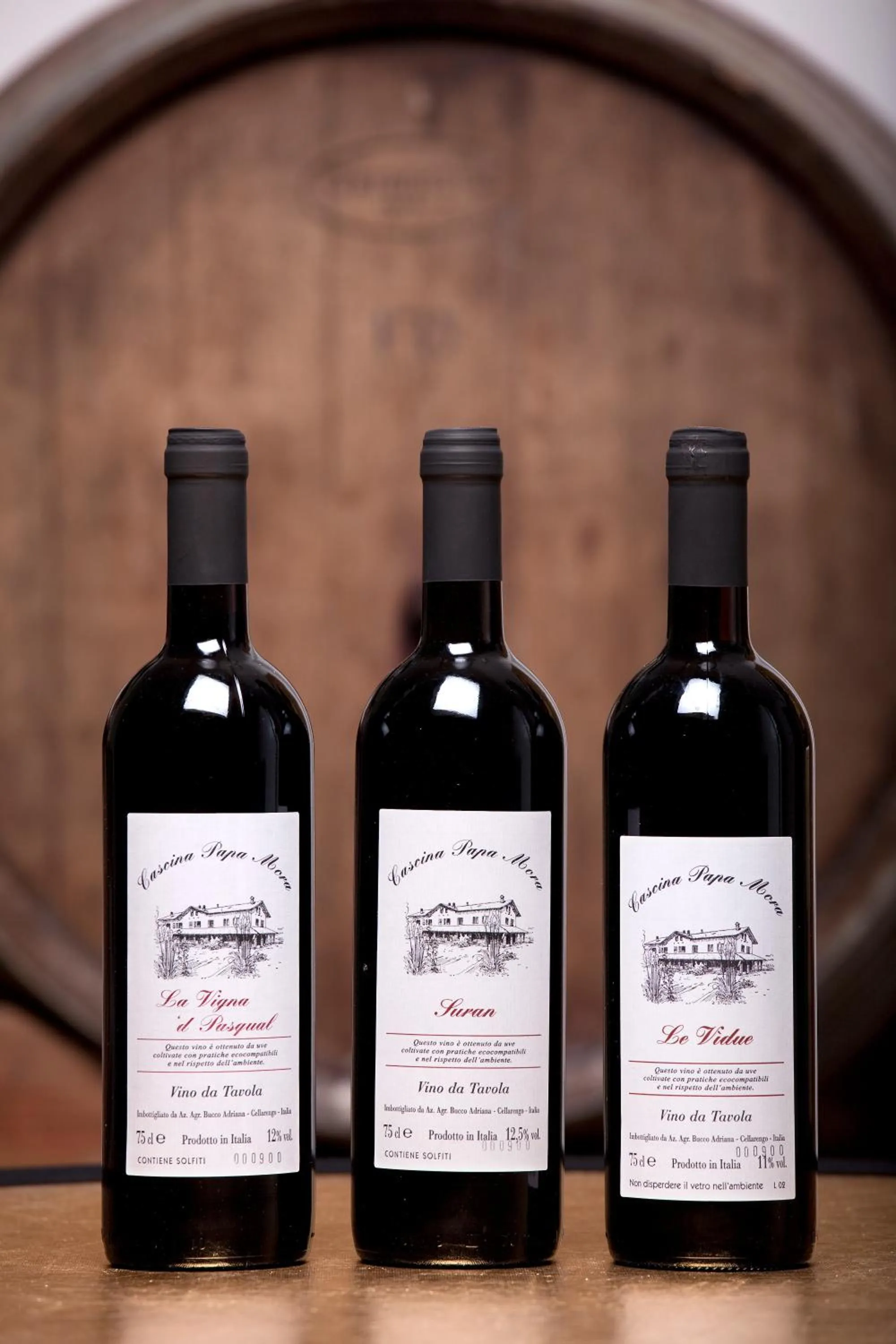 Alcoholic drinks in Cascina Papa Mora