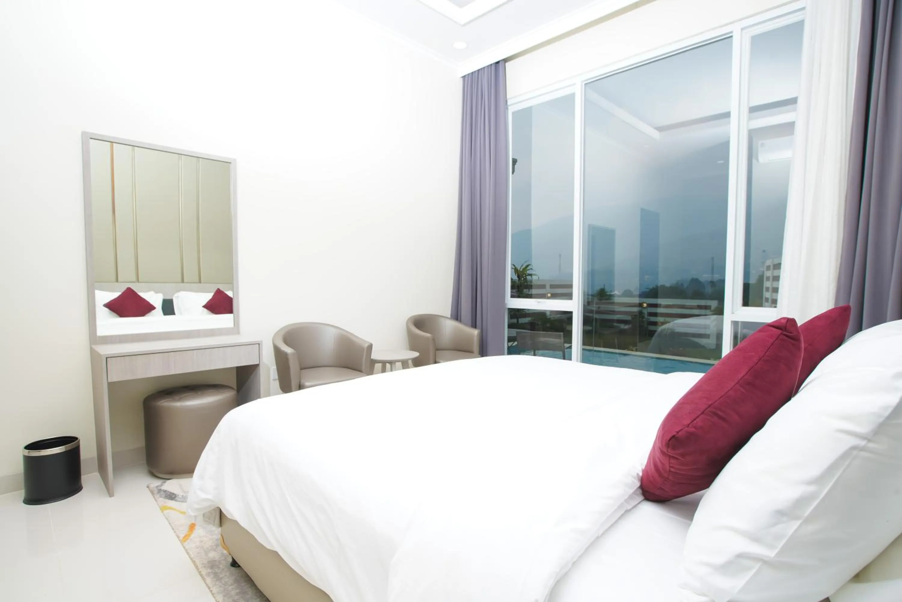 Bed in Nirvana Villas Puncak