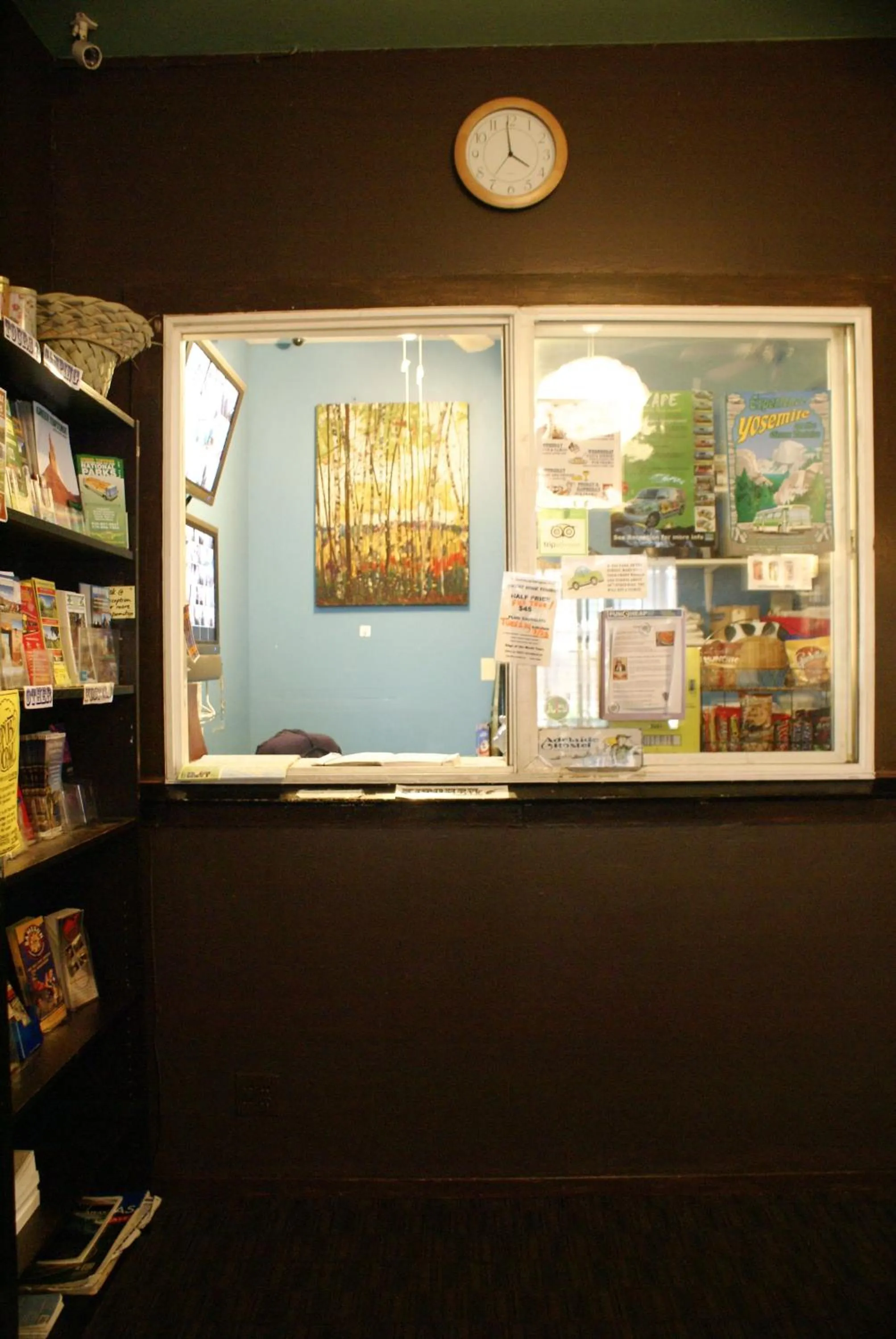 Lobby or reception in Adelaide Hostel