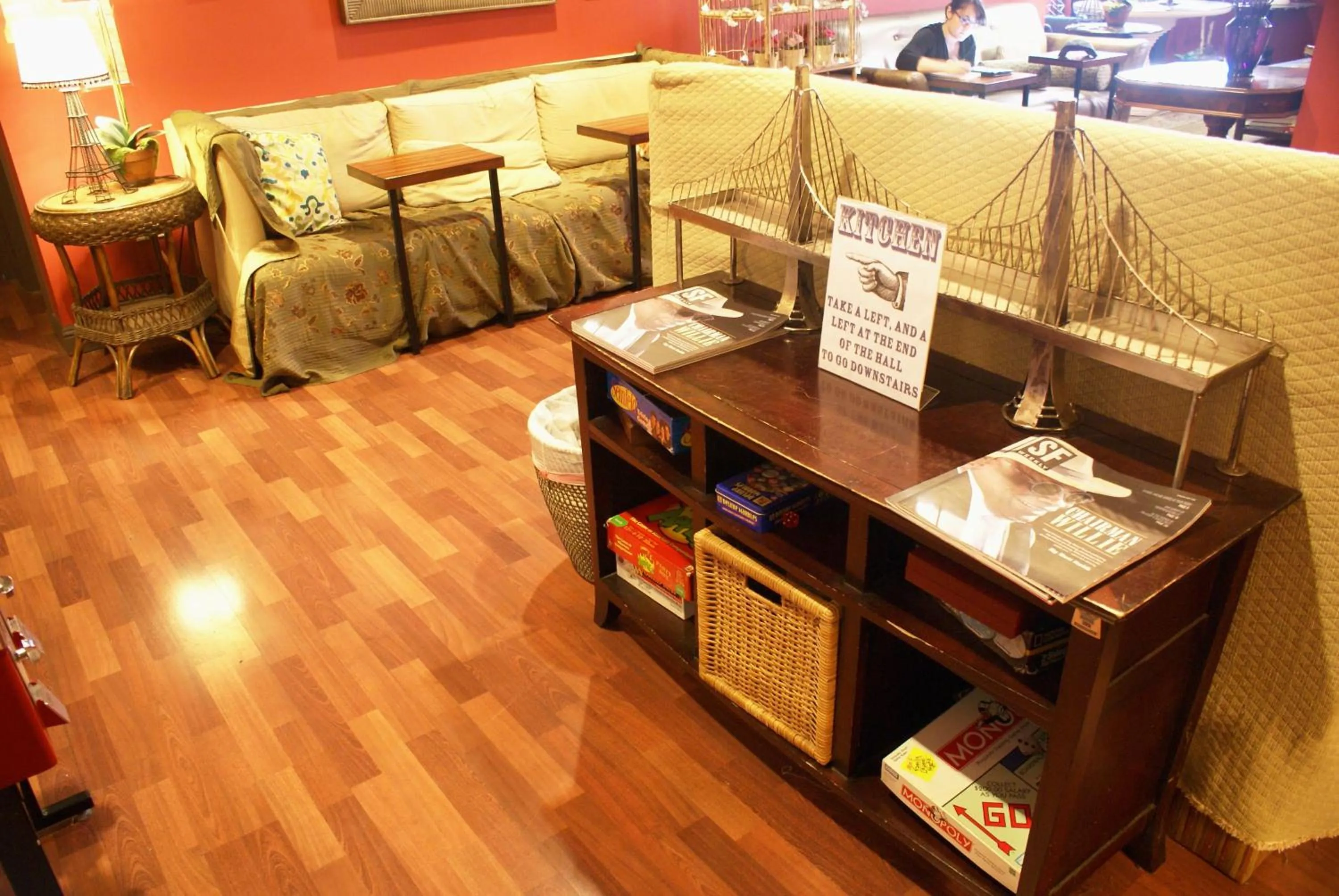 Lobby or reception in Adelaide Hostel