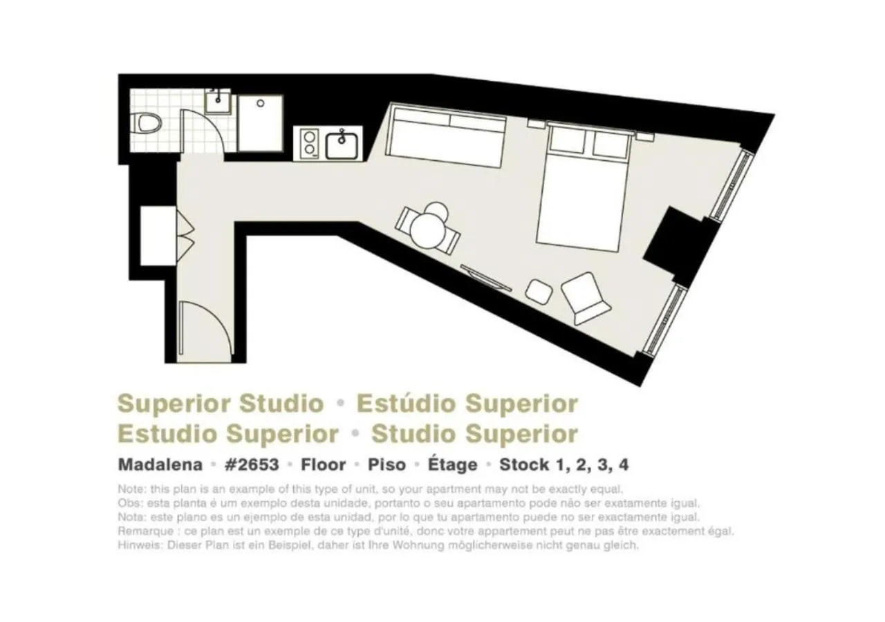 Floor plan in Lisbon Serviced Apartments - Madalena