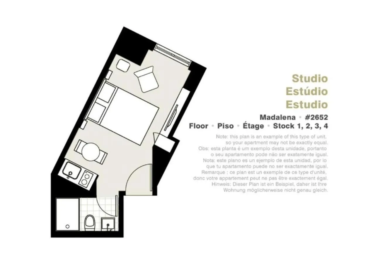 Floor plan in Lisbon Serviced Apartments - Madalena