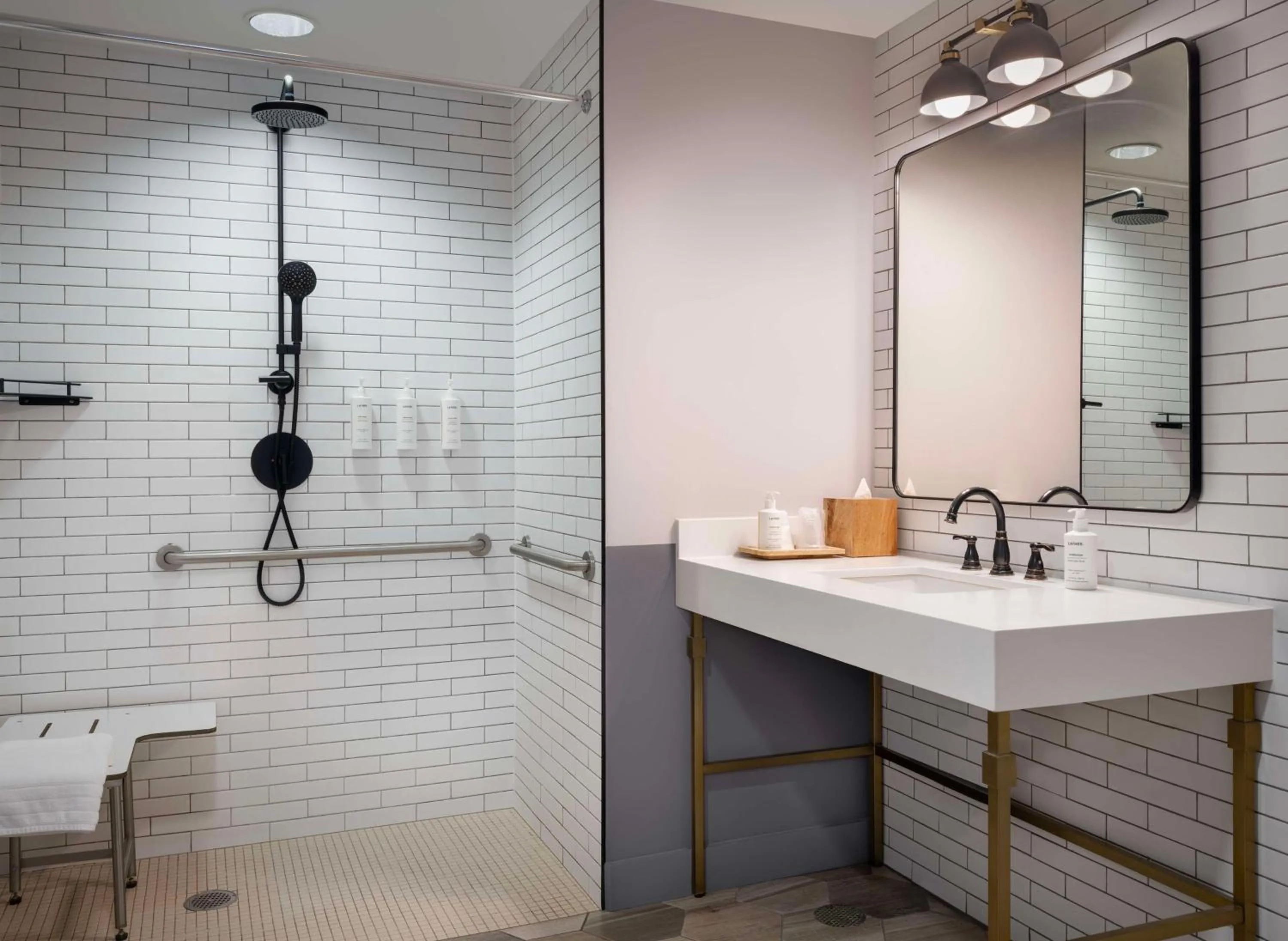 Bathroom in Freepoint Hotel Cambridge, Tapestry Collection by Hilton