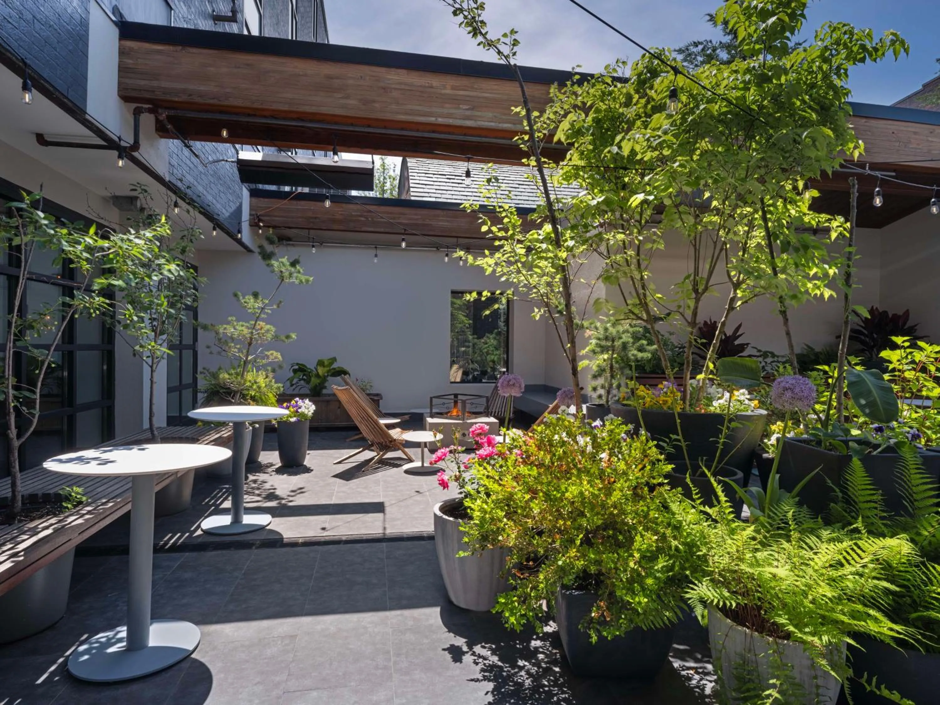Inner courtyard view in Freepoint Hotel Cambridge, Tapestry Collection by Hilton