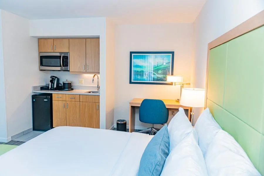 Bed in The Inn at Longwood Medical