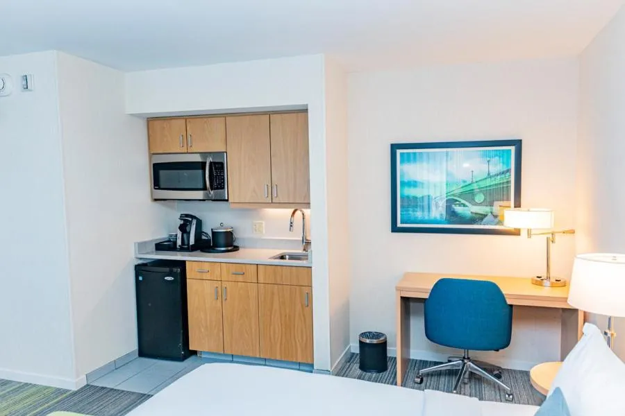 Bed in The Inn at Longwood Medical