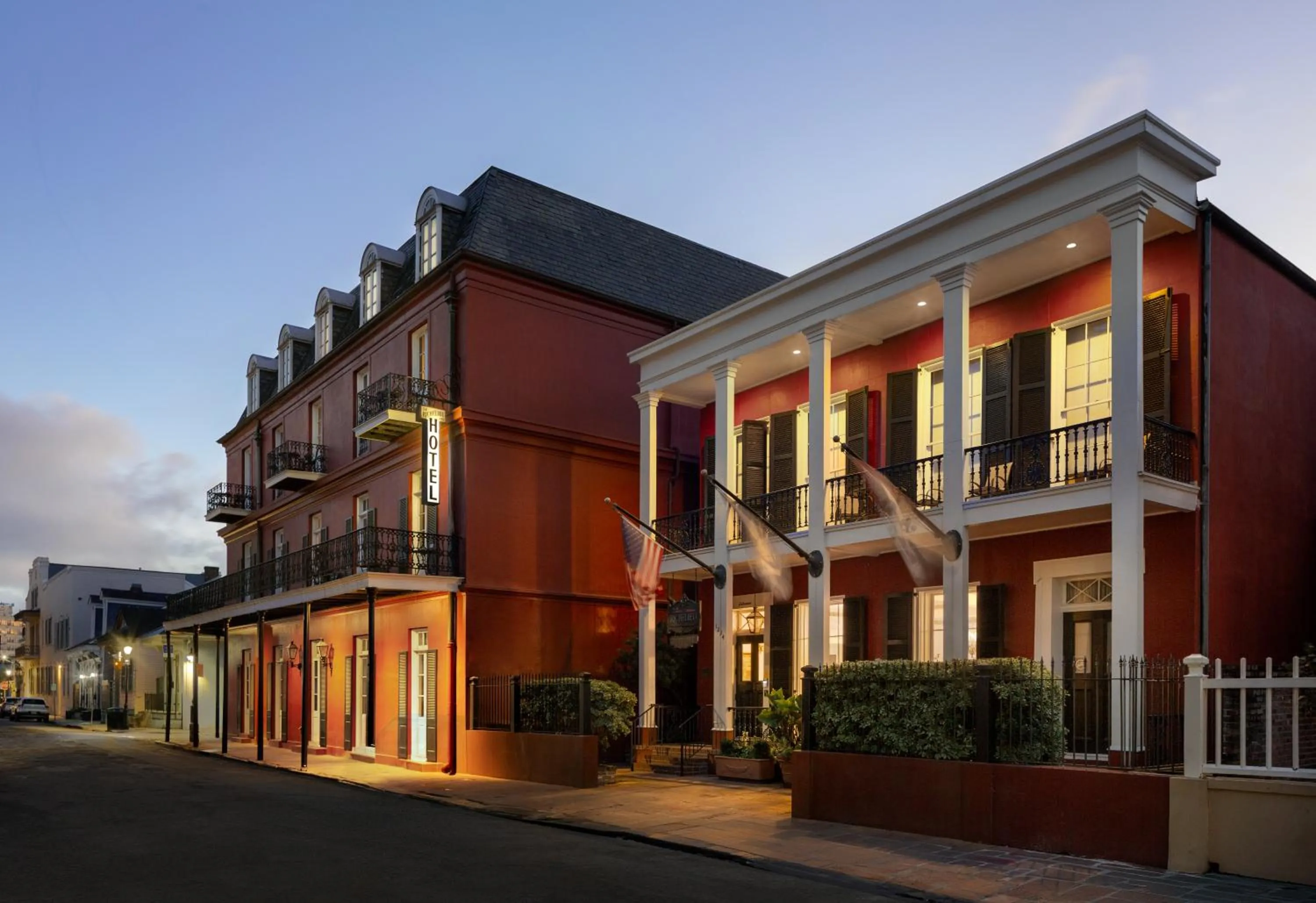 Property building in Le Richelieu Hotel in the French Quarter