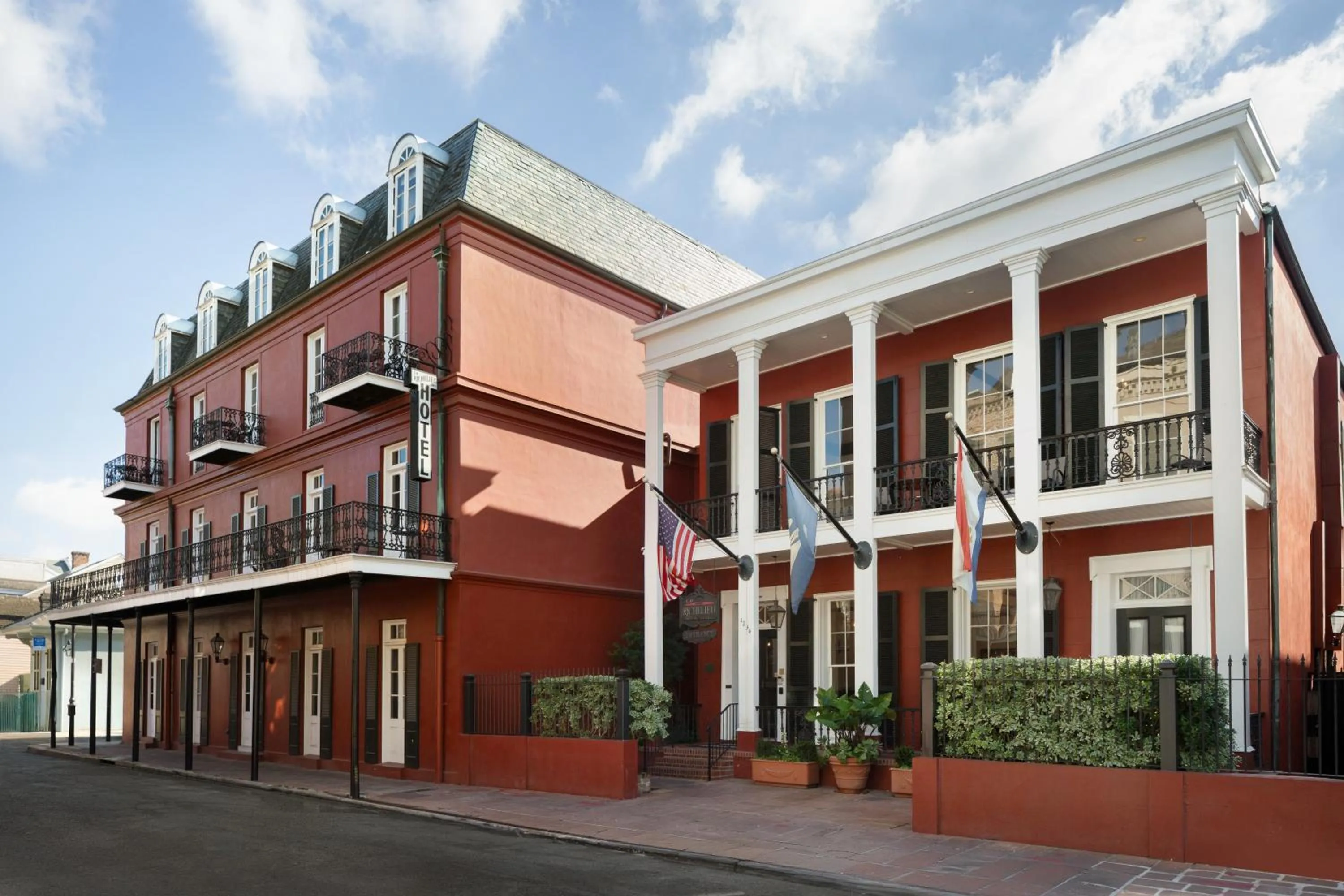 Property building in Le Richelieu Hotel in the French Quarter