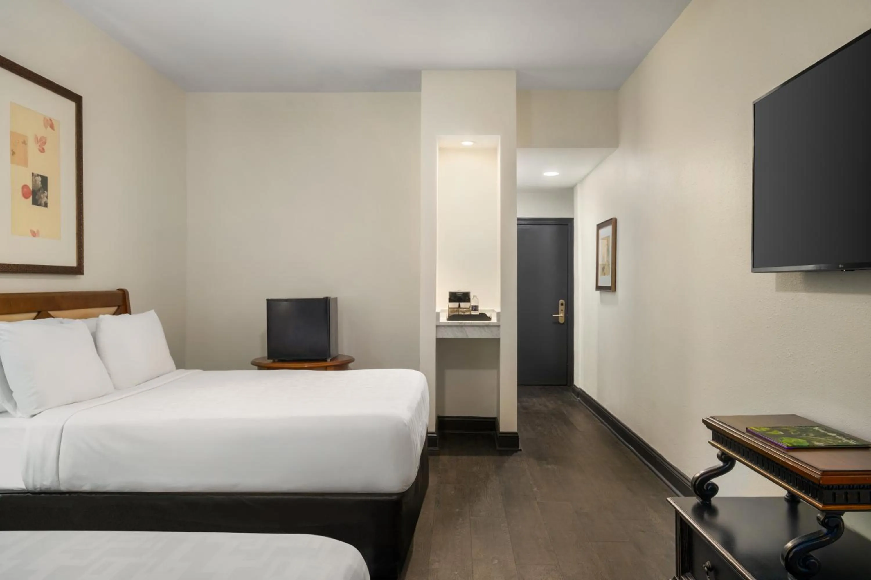 Bed in Le Richelieu Hotel in the French Quarter