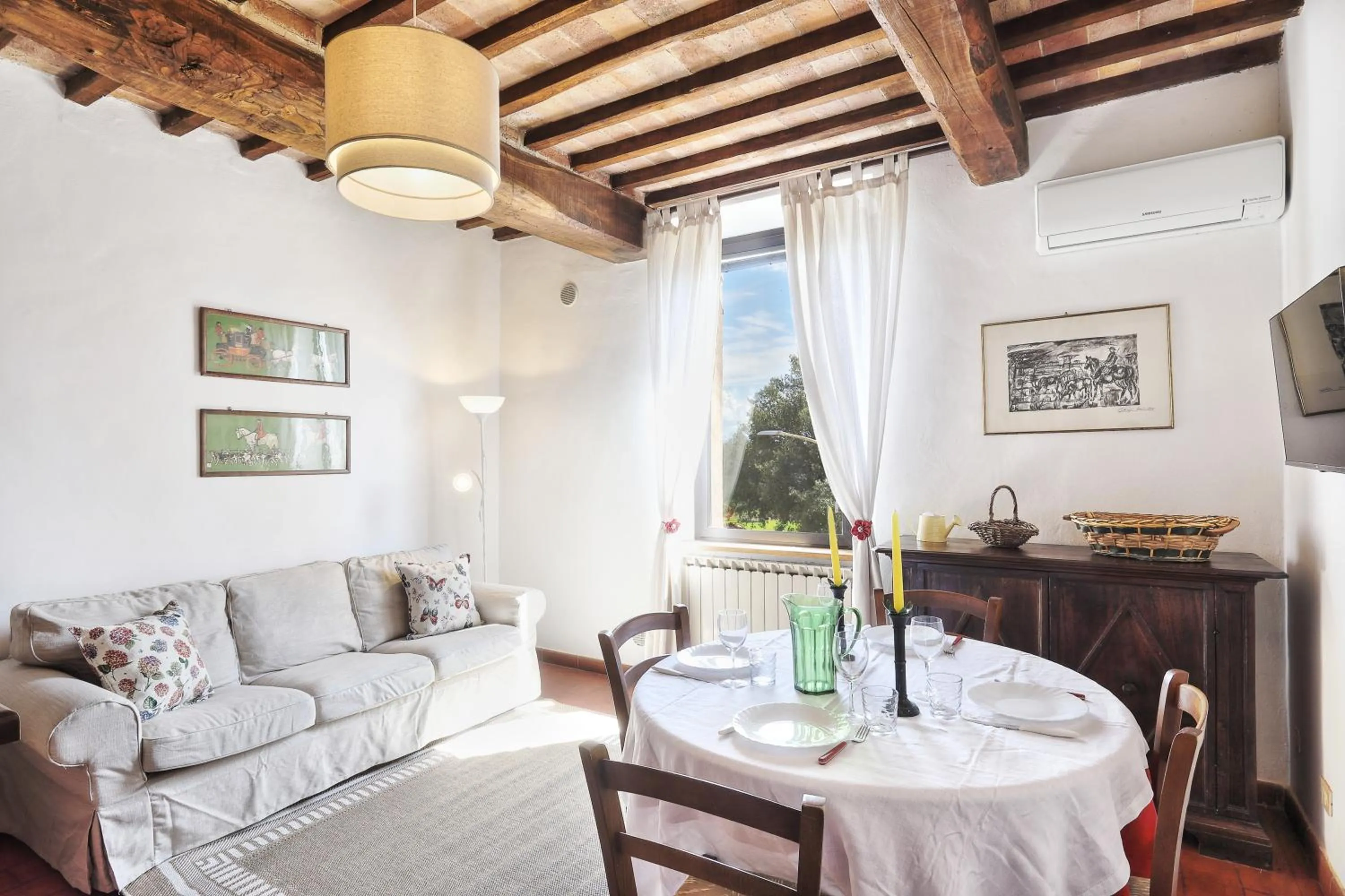 Seating area in Appartamenti Villa e Fattoria di Radi Tuscany