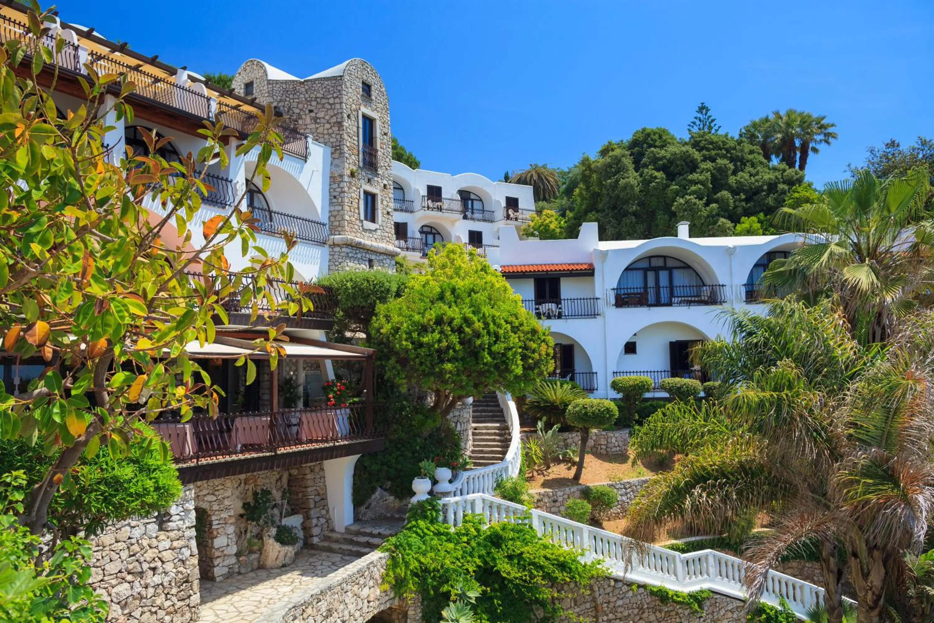 Facade/entrance in Grand Hotel Le Rocce