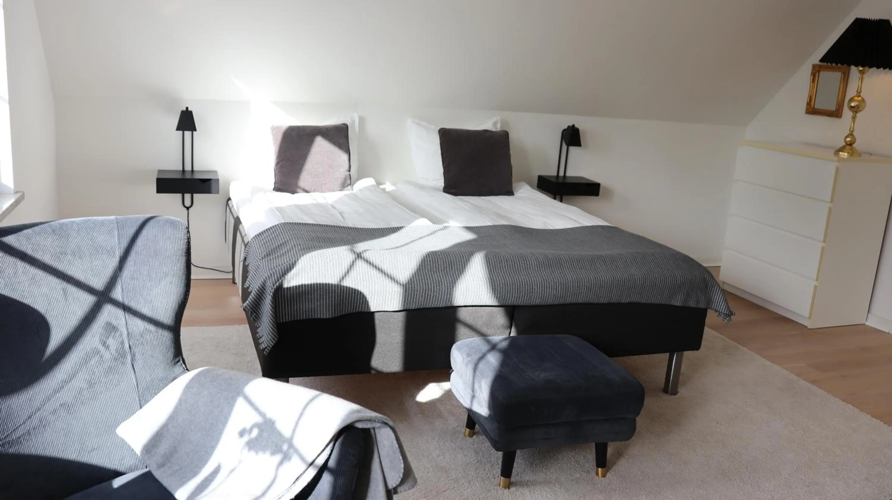Deluxe Double Room in Møllehusets lejligheder i Ikast tæt ved Herning, Silkeborg og Århus