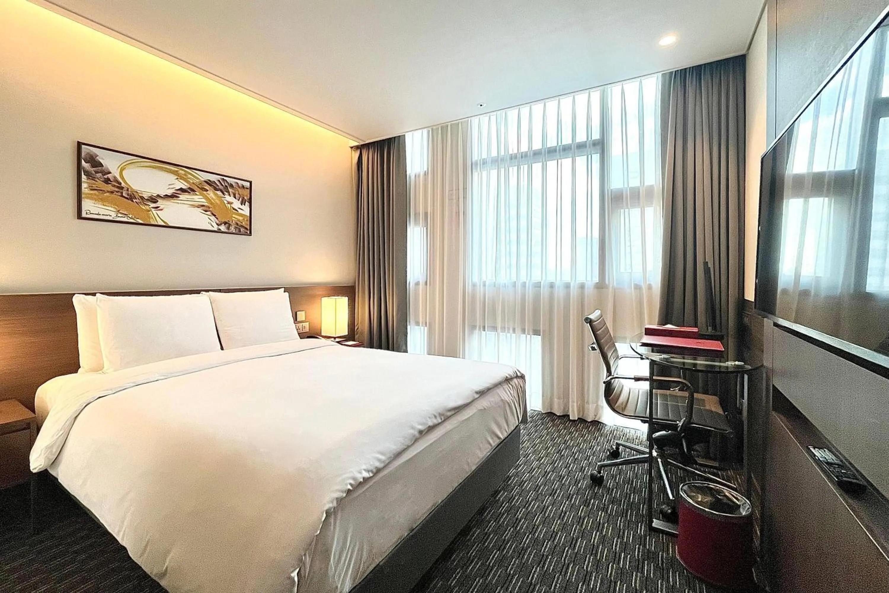 Photo of the whole room, Bed in Ramada Encore by Wyndham Busan Station