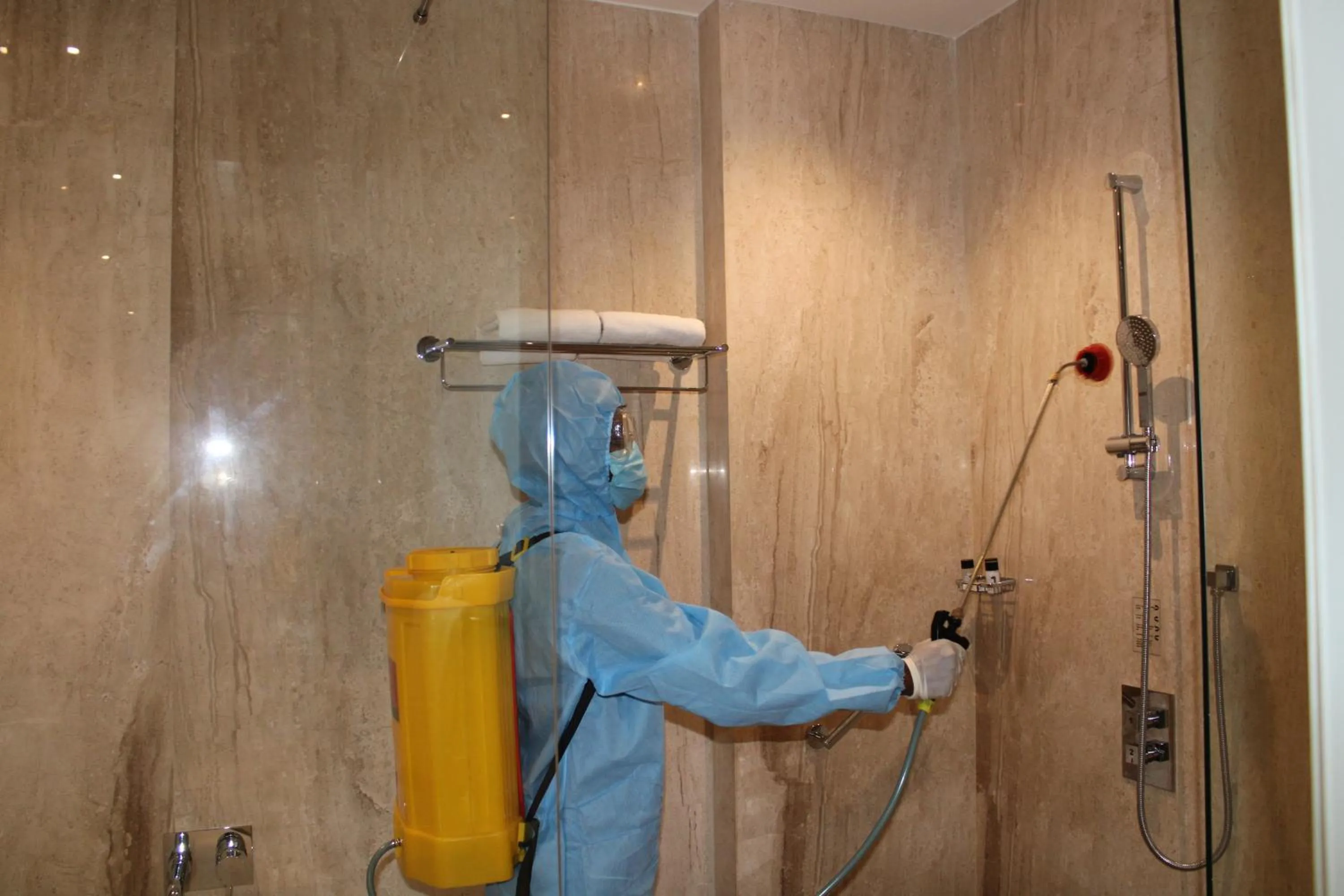 Shower in Ramada by Wyndham Gandhidham Shinay