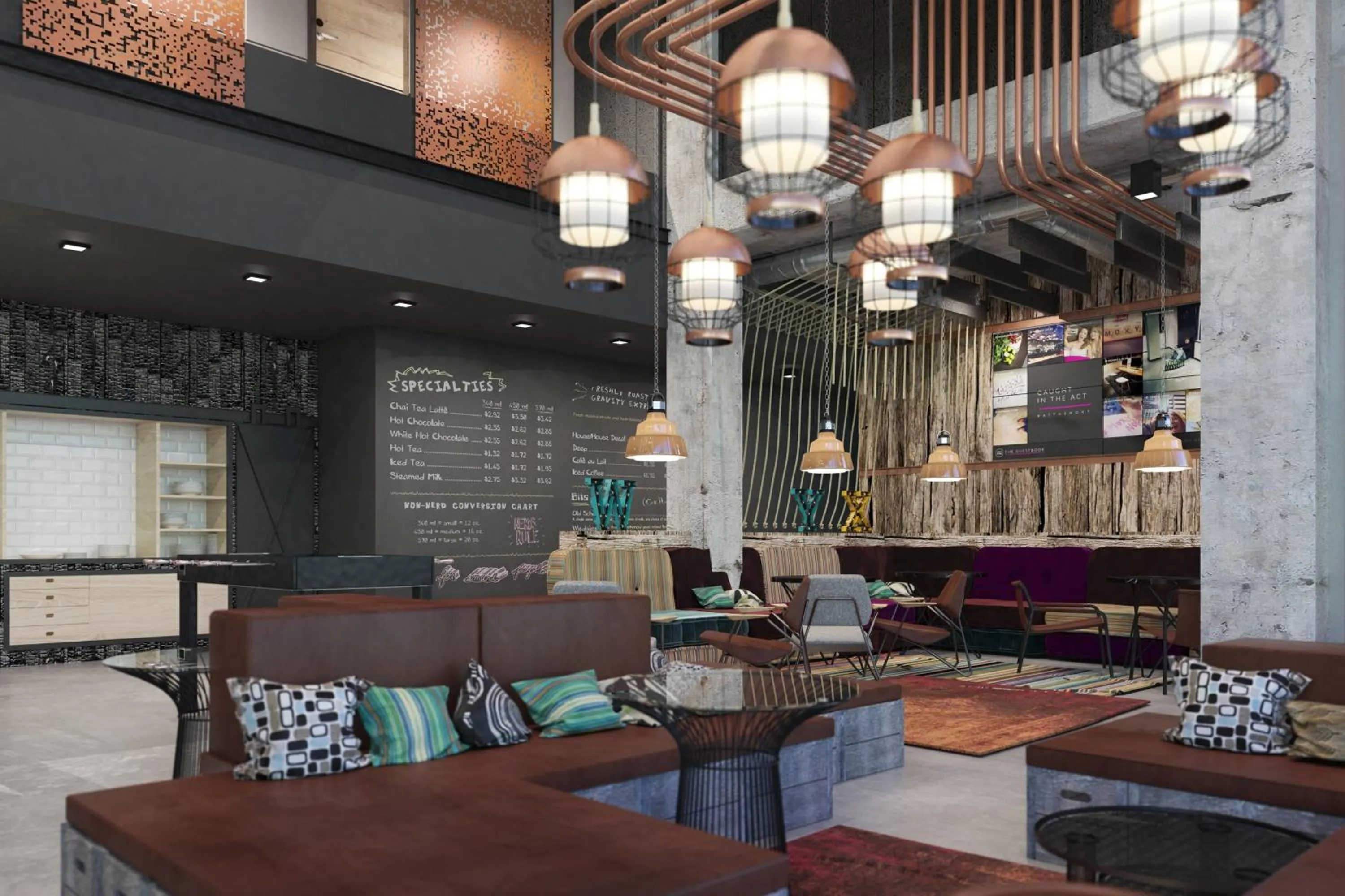 Lobby or reception in Moxy Poznań Airport