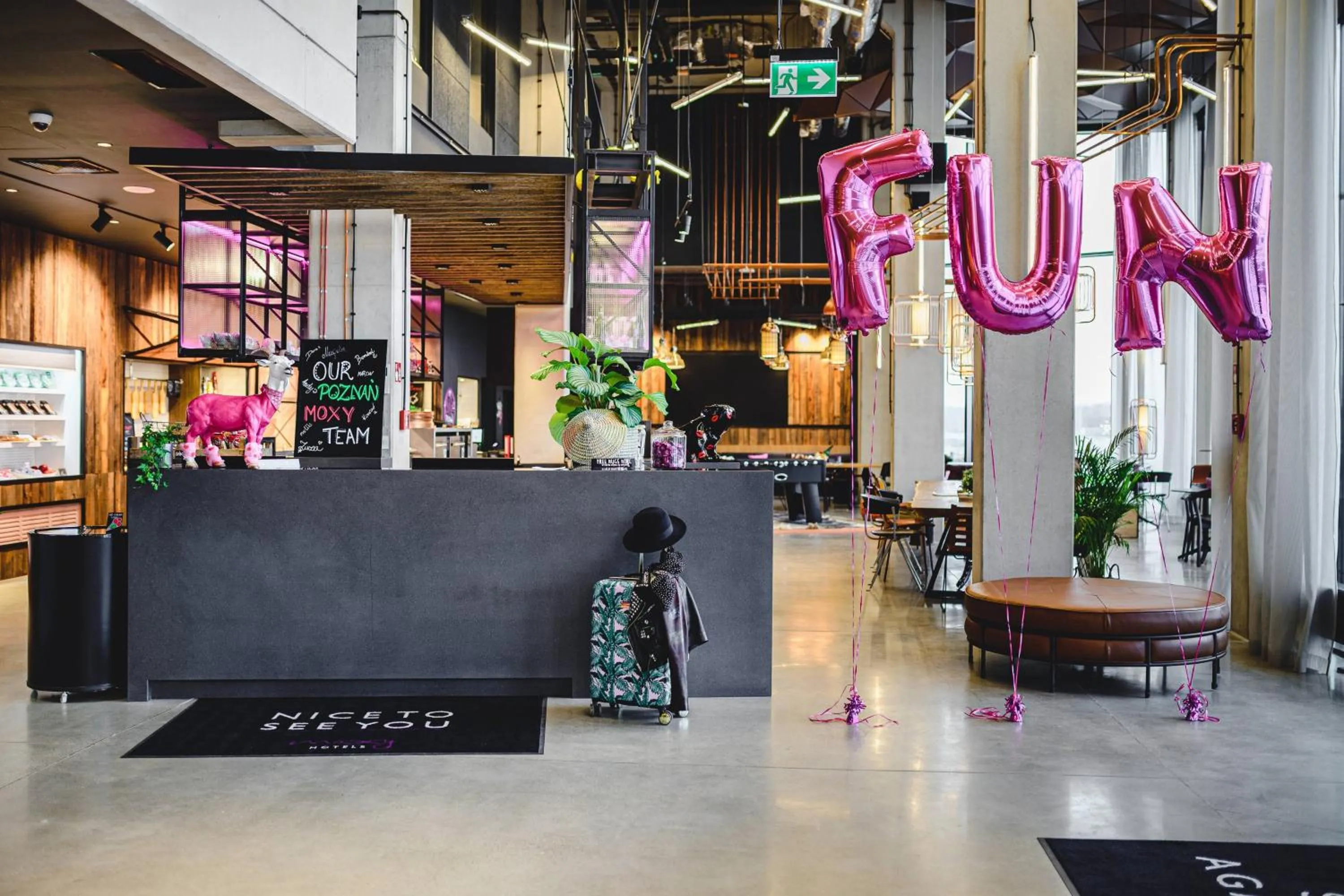 Lobby or reception in Moxy Poznań Airport