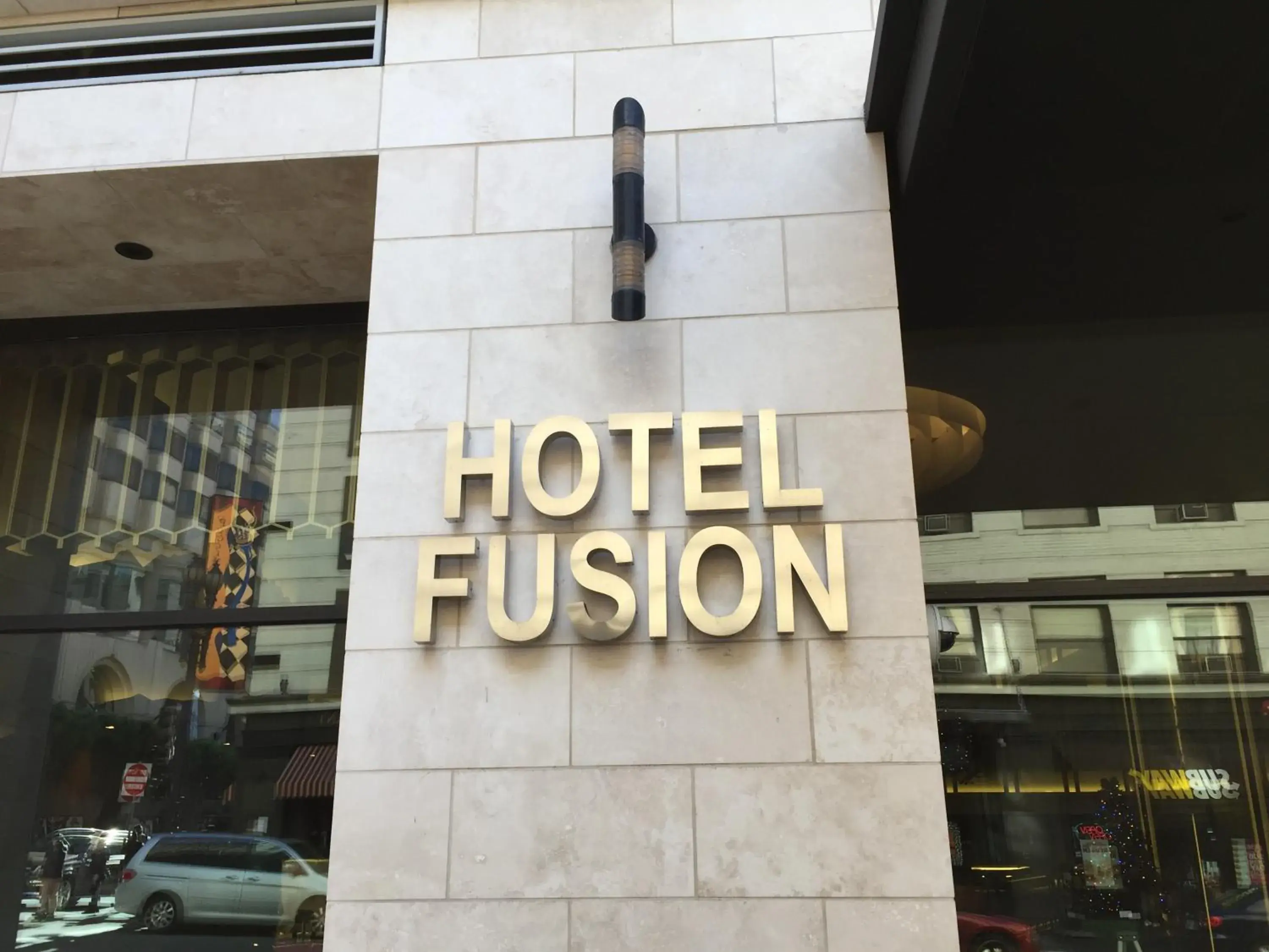 Facade/entrance in Hotel Fusion, a C-Two Hotel Facade/entrance in Hotel Fusion, a C-Two Hotel