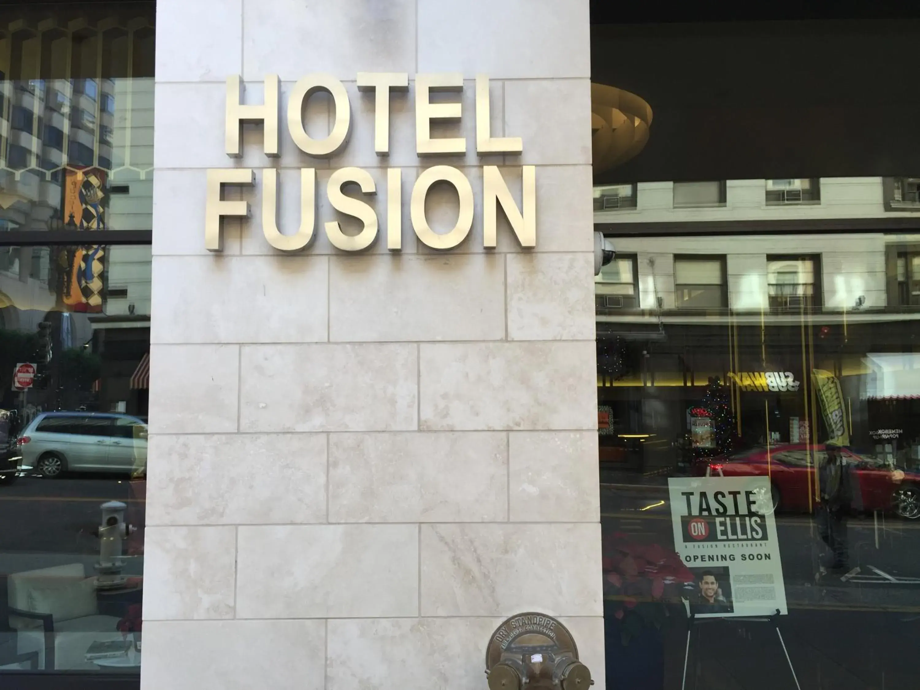 Facade/entrance in Hotel Fusion, a C-Two Hotel Facade/entrance in Hotel Fusion, a C-Two Hotel