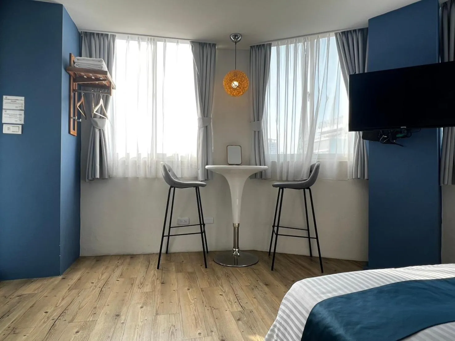 Bed in 沐藍輕旅 Mulan Light Inn I 海安路住宿