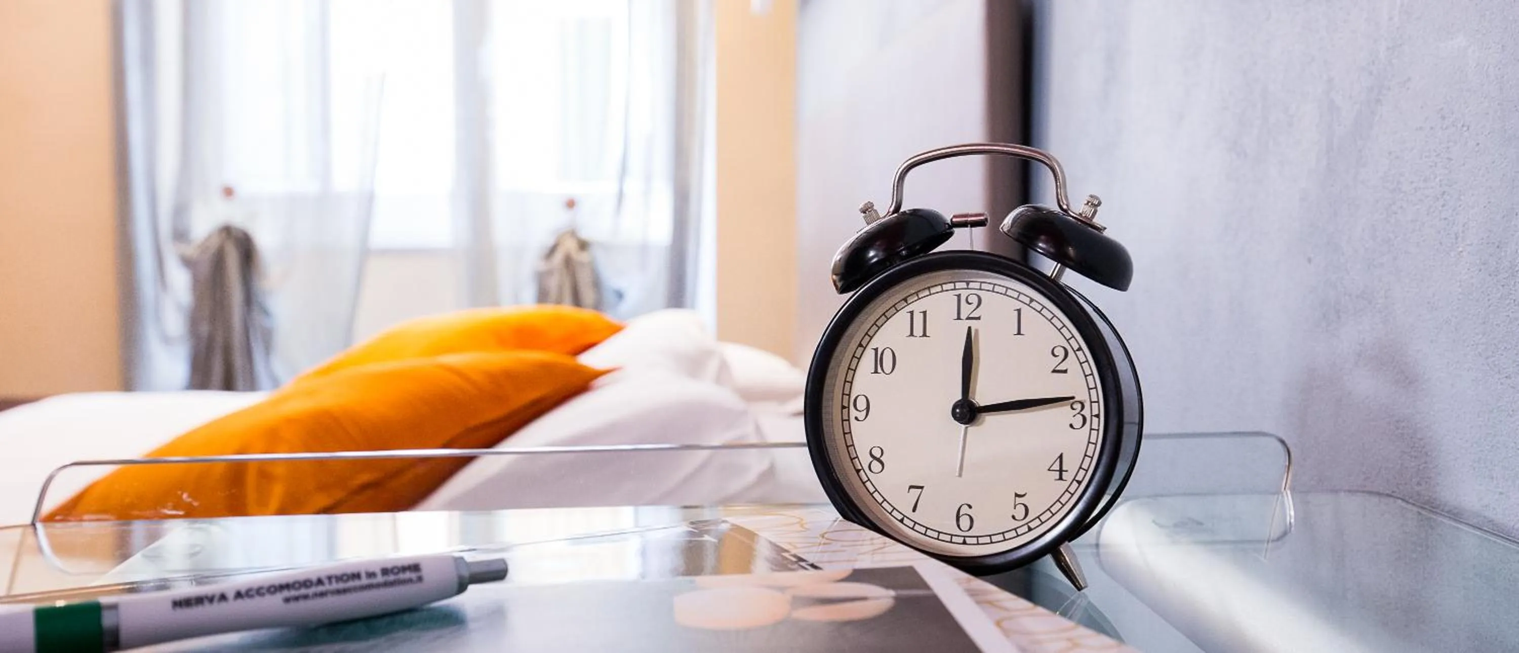 Decorative detail, Bed in Nerva Accommodation