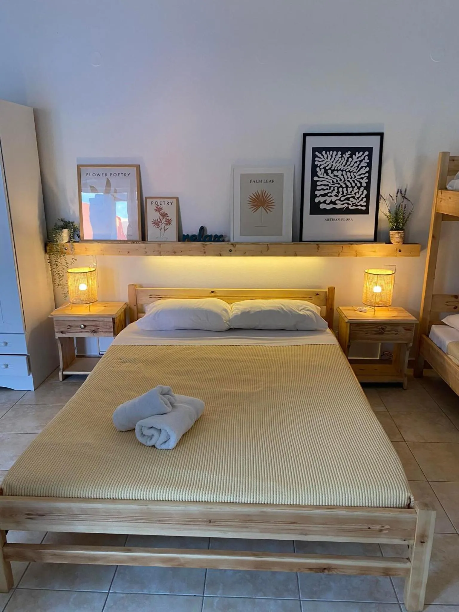 Bed in Aithrio Hotel