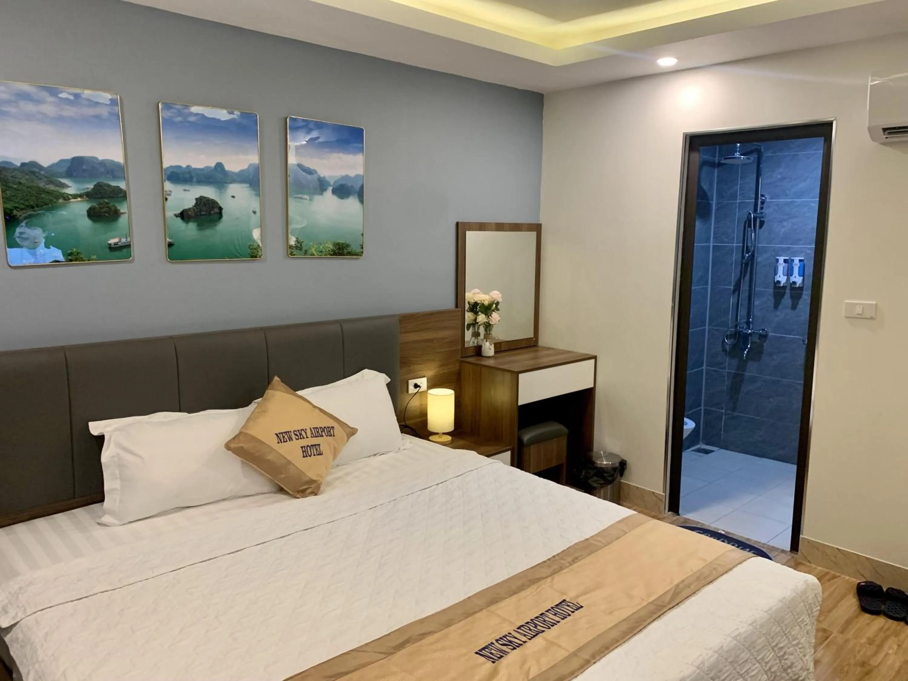 Bed in New Sky Airport Hotel