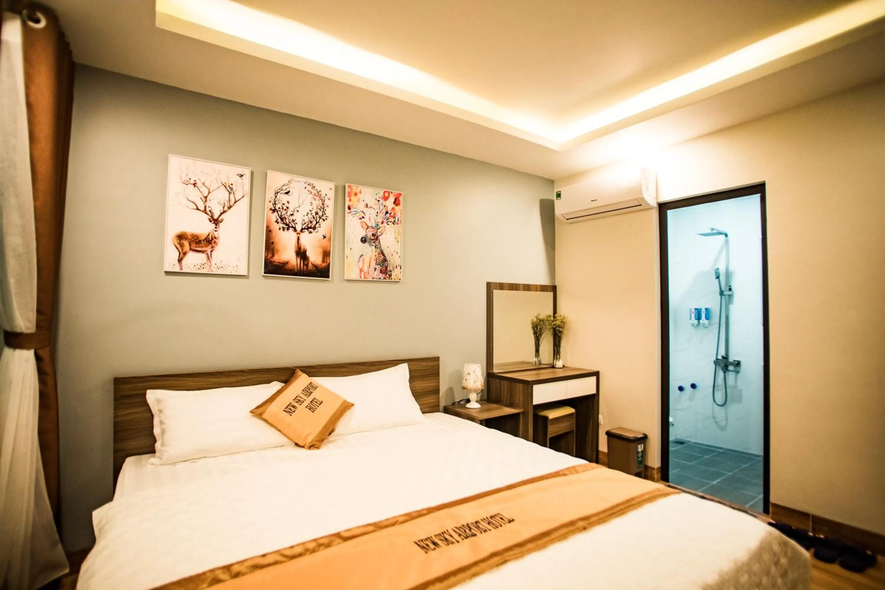 Bed in New Sky Airport Hotel