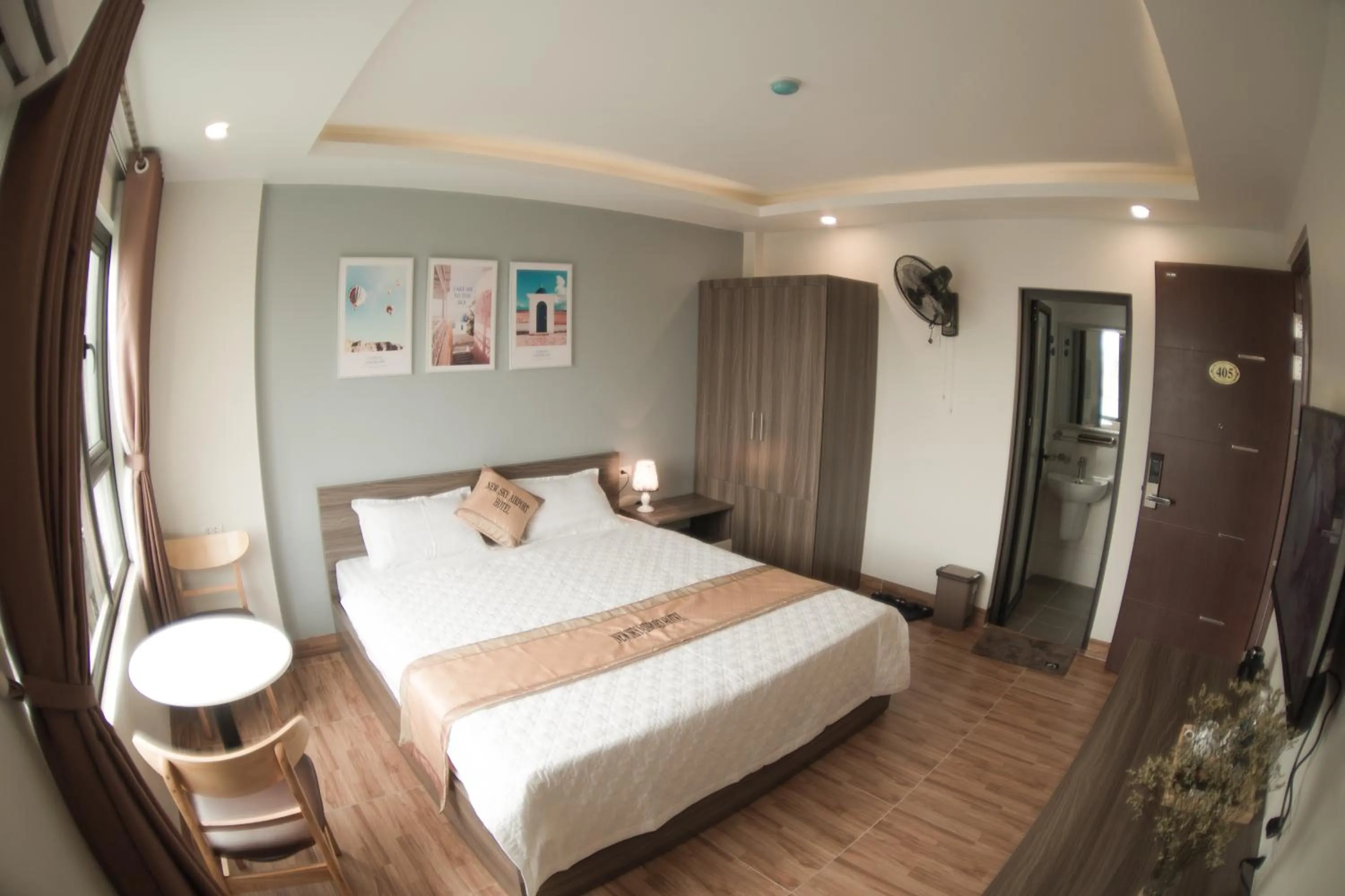 Bed in New Sky Airport Hotel