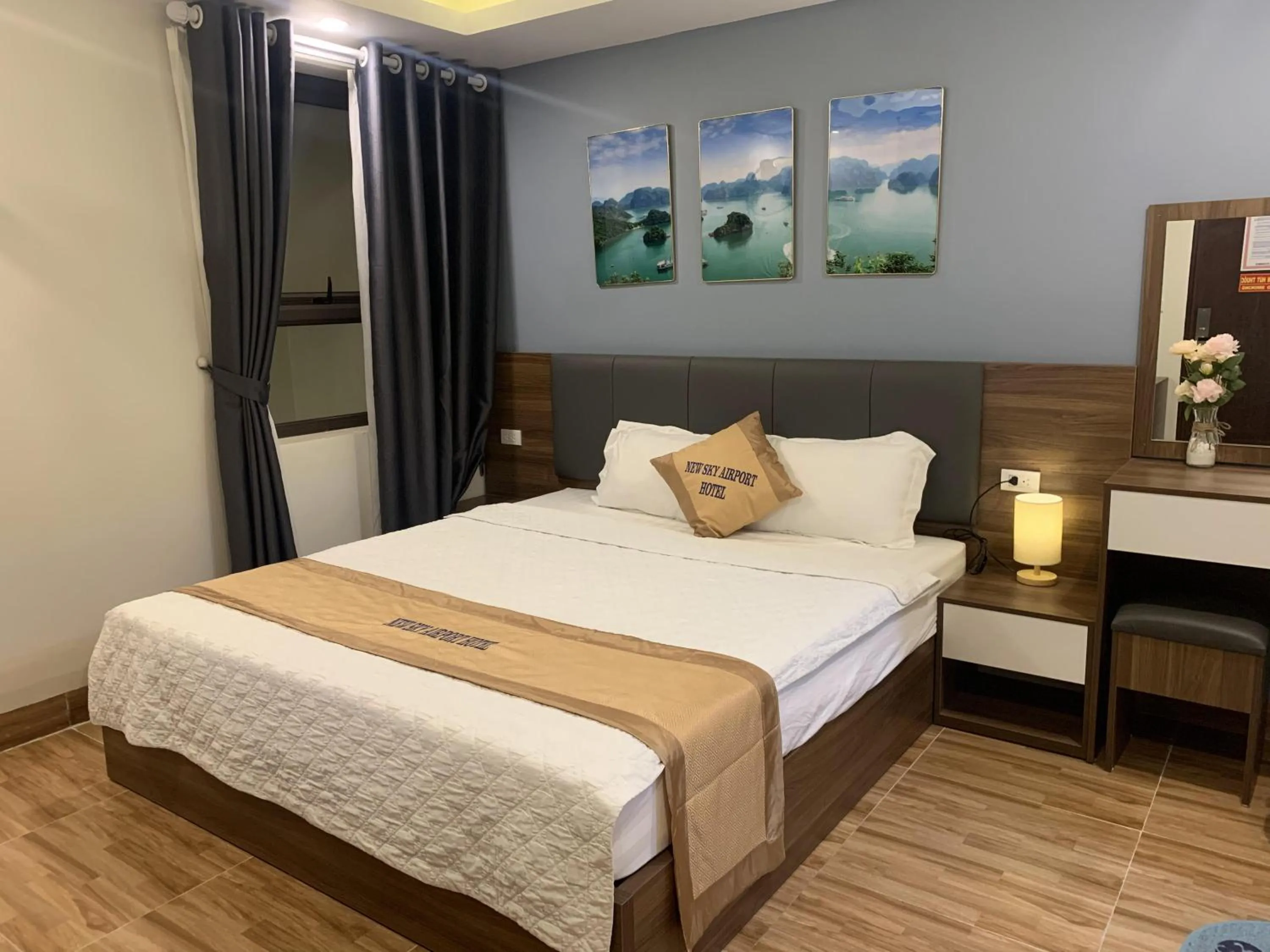 Bed in New Sky Airport Hotel