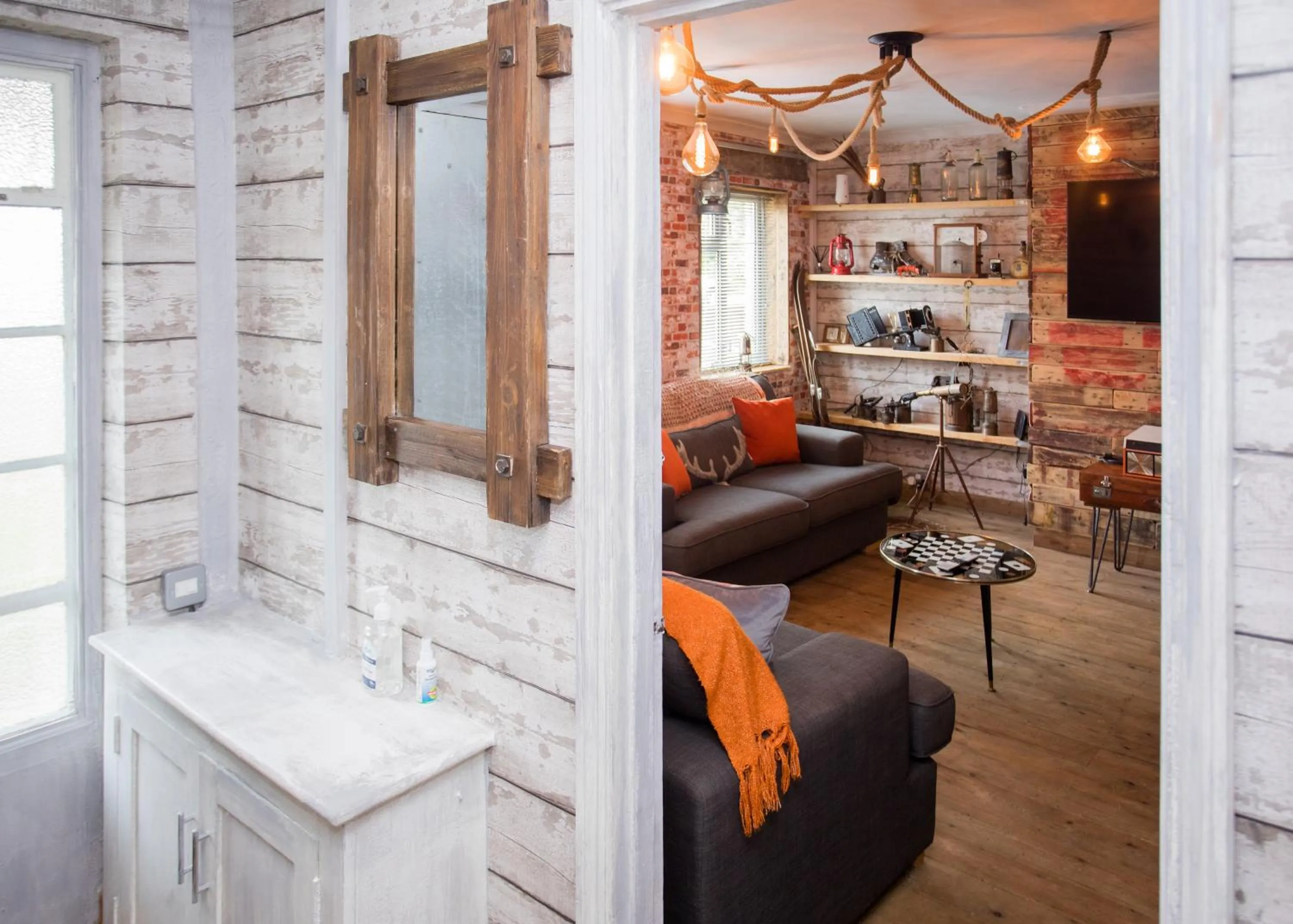 Living room in James’ Place @ Bike Park Wales and The Brecon Beacons