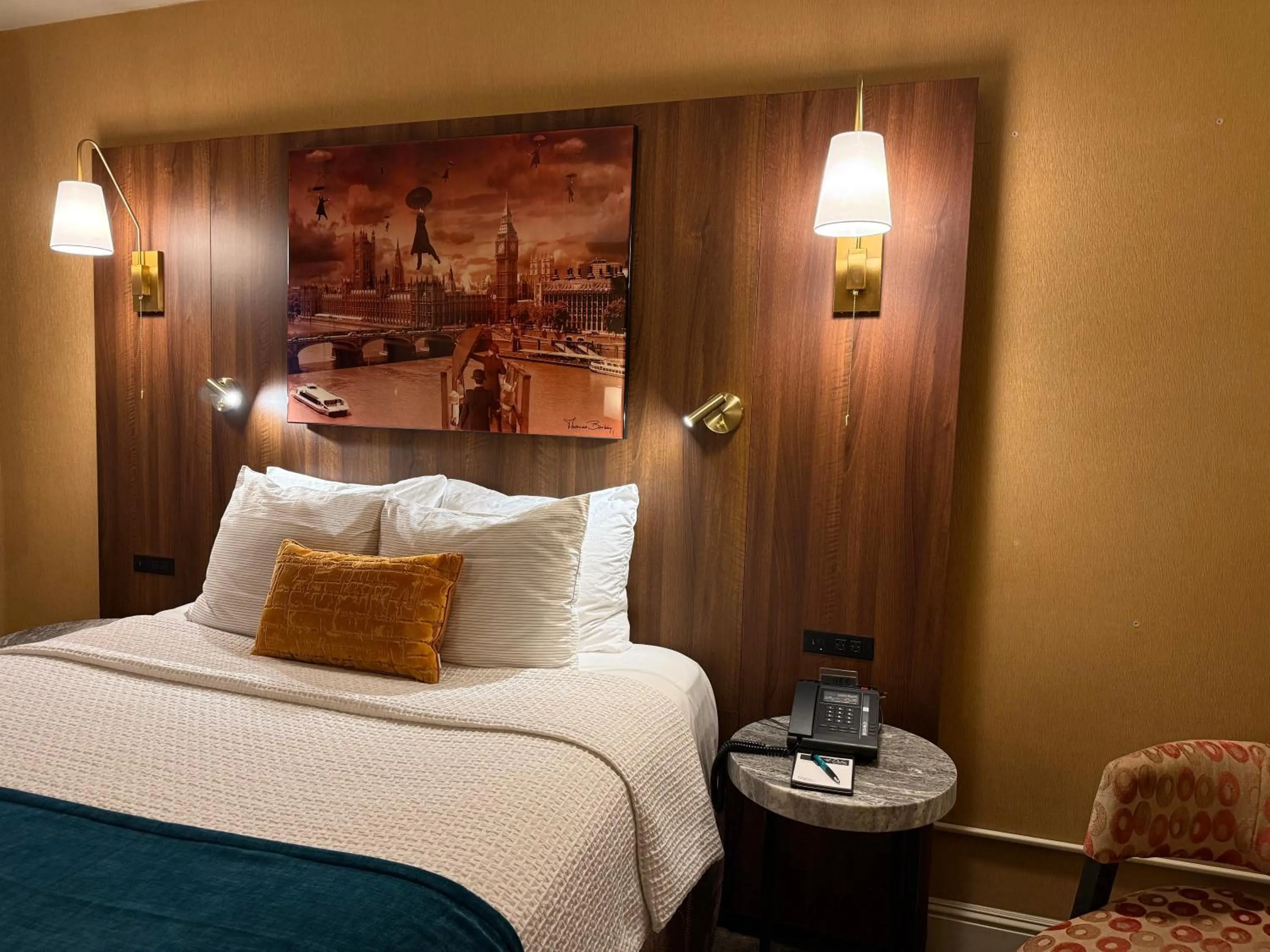 Bed in The Dylan Hotel at SFO