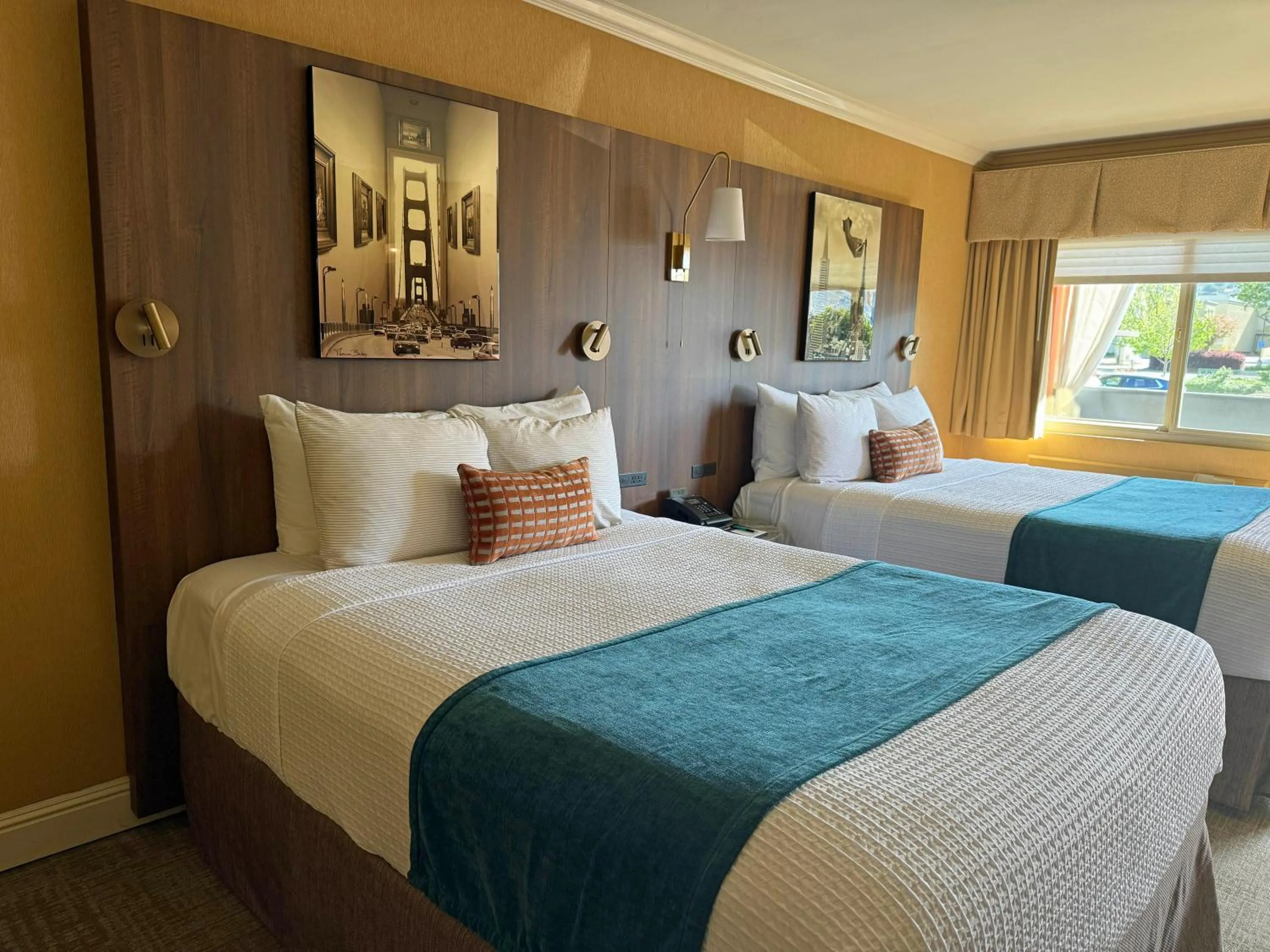 Bed in The Dylan Hotel at SFO