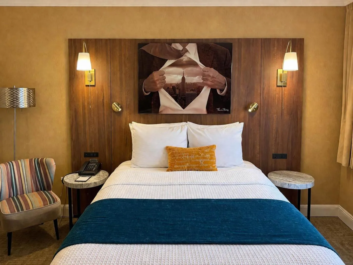 Bed in The Dylan Hotel at SFO